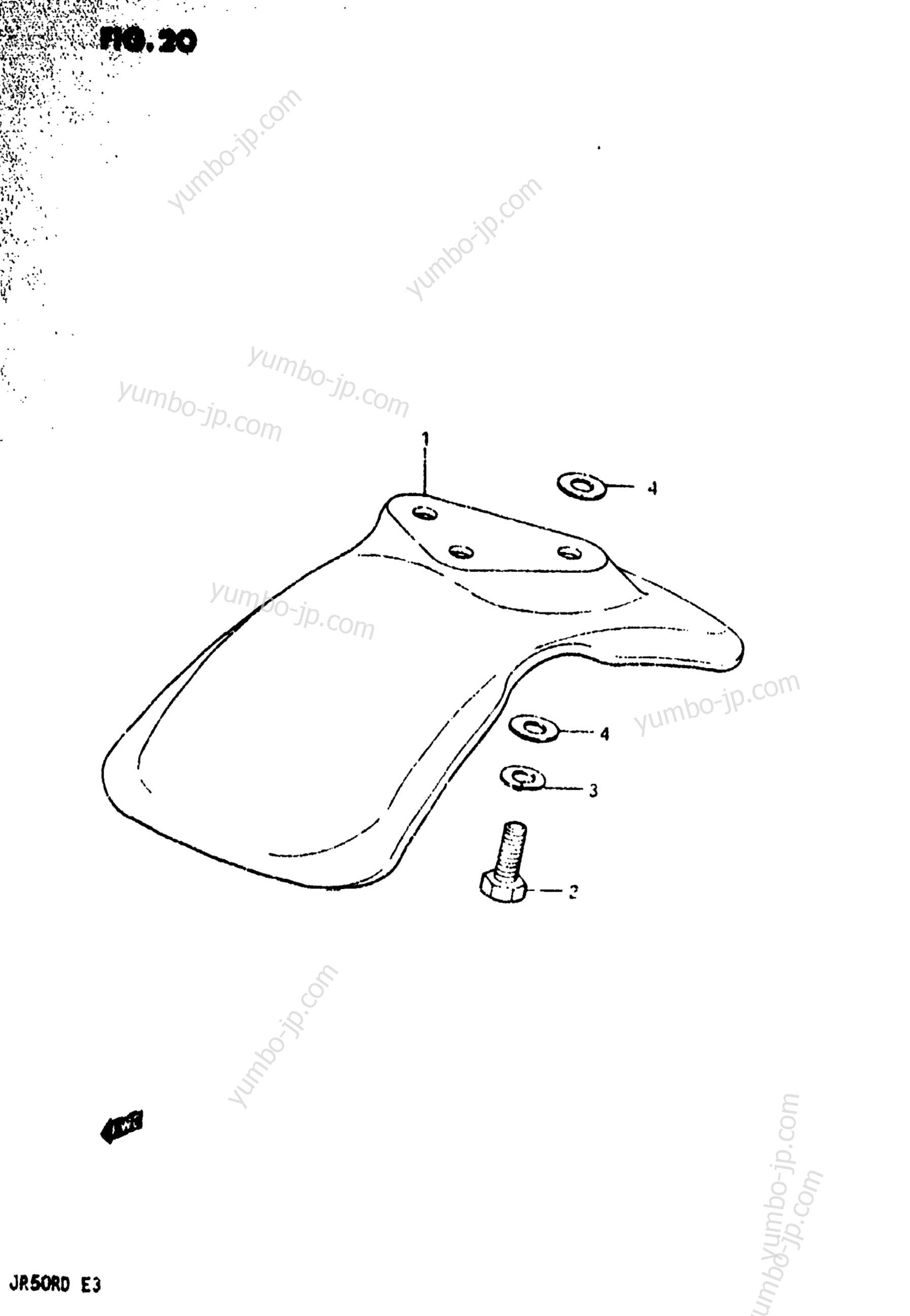 FRONT FENDER для мотоциклов SUZUKI JR50R 1983 г.