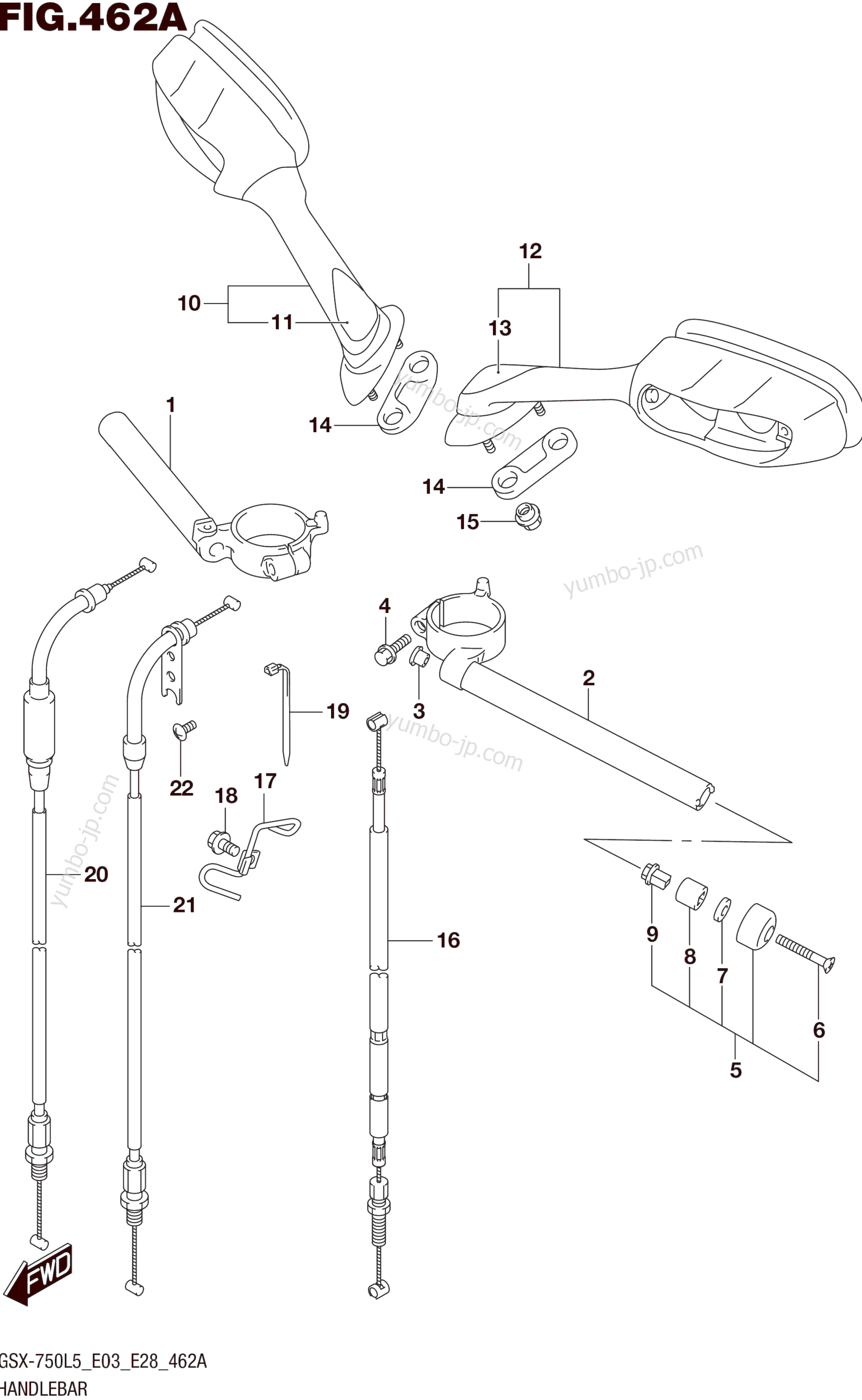 HANDLEBAR for motorcycles SUZUKI GSX-R750 2015 year