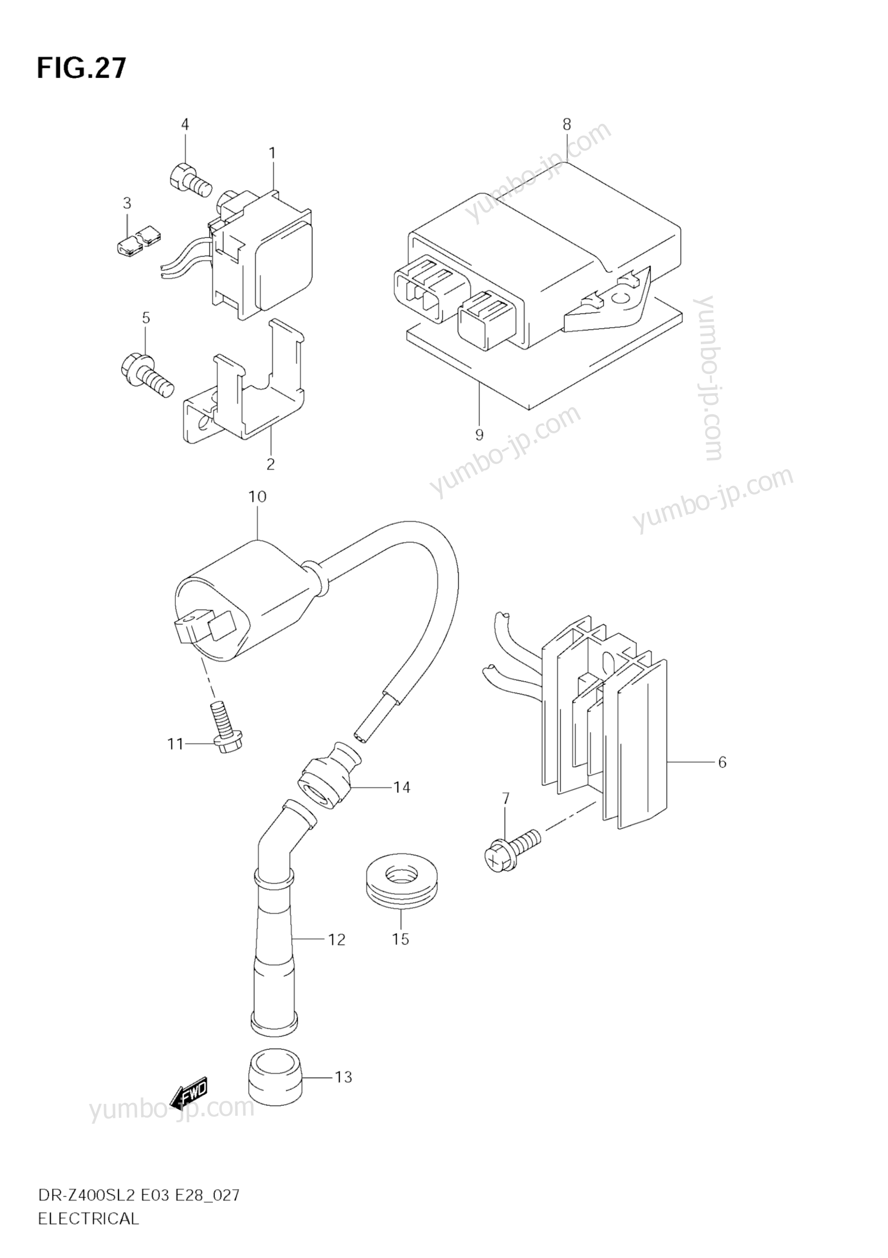 Electrical for motorcycles SUZUKI DR-Z400S 2012 year