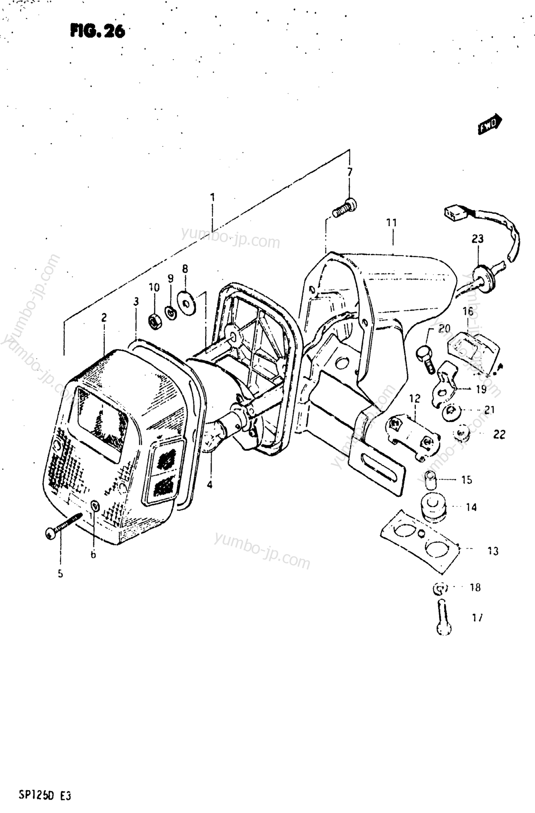 REAR COMBINATION LAMP для мотоциклов SUZUKI SP125 1983 г.