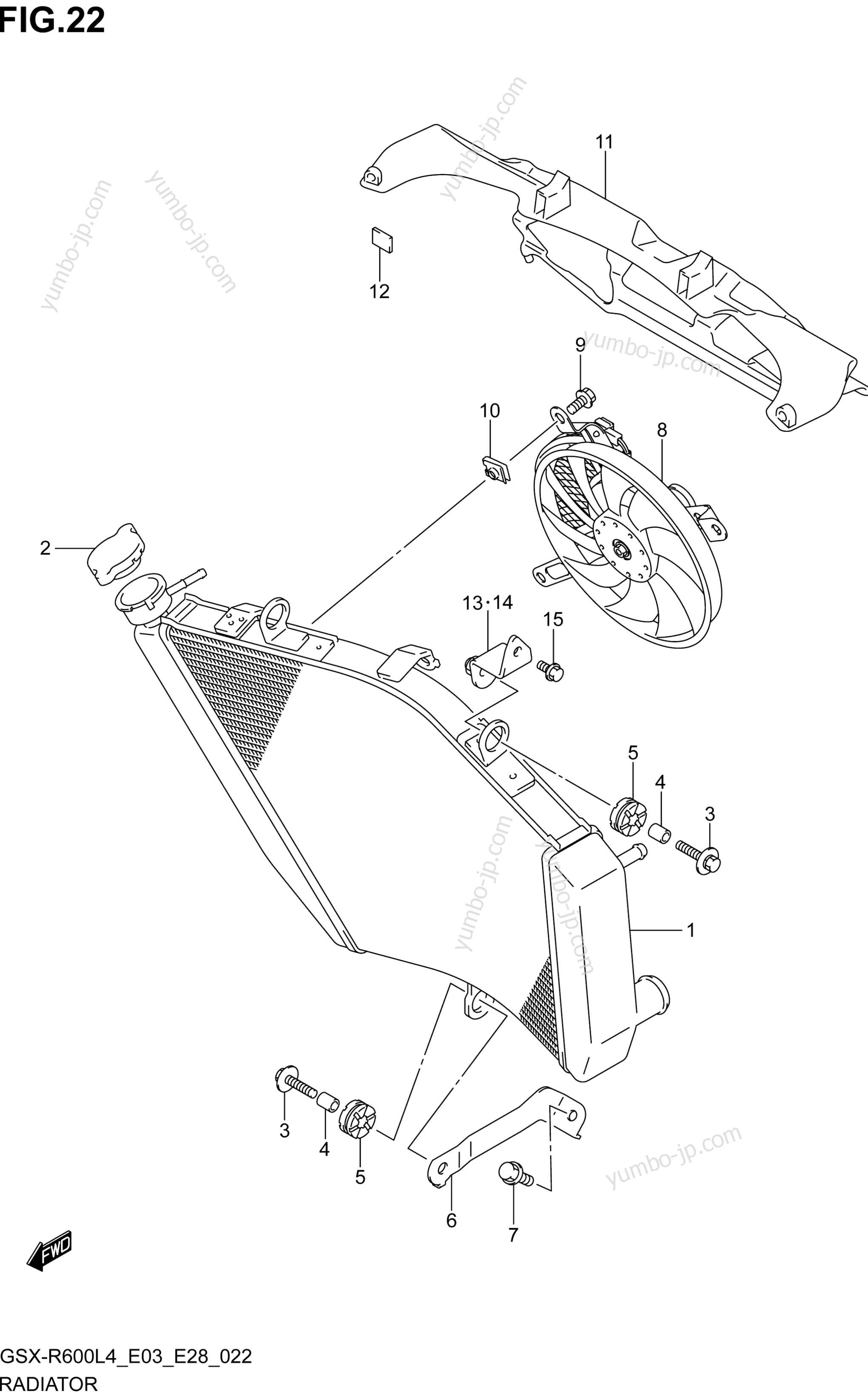 RADIATOR для мотоциклов SUZUKI GSX-R600 2014 г.