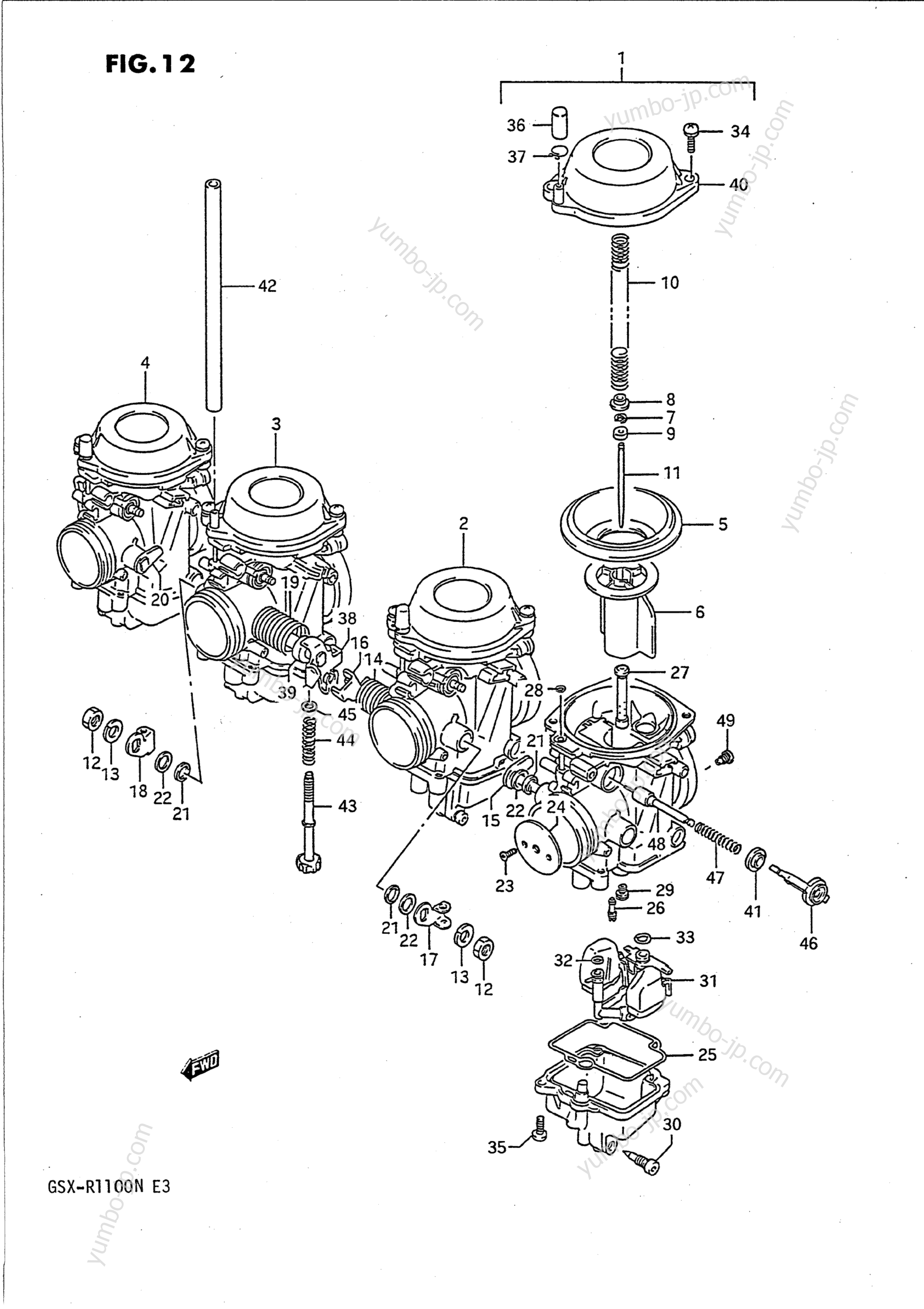 CARBURETOR for motorcycles SUZUKI GSX-R1100 1992 year