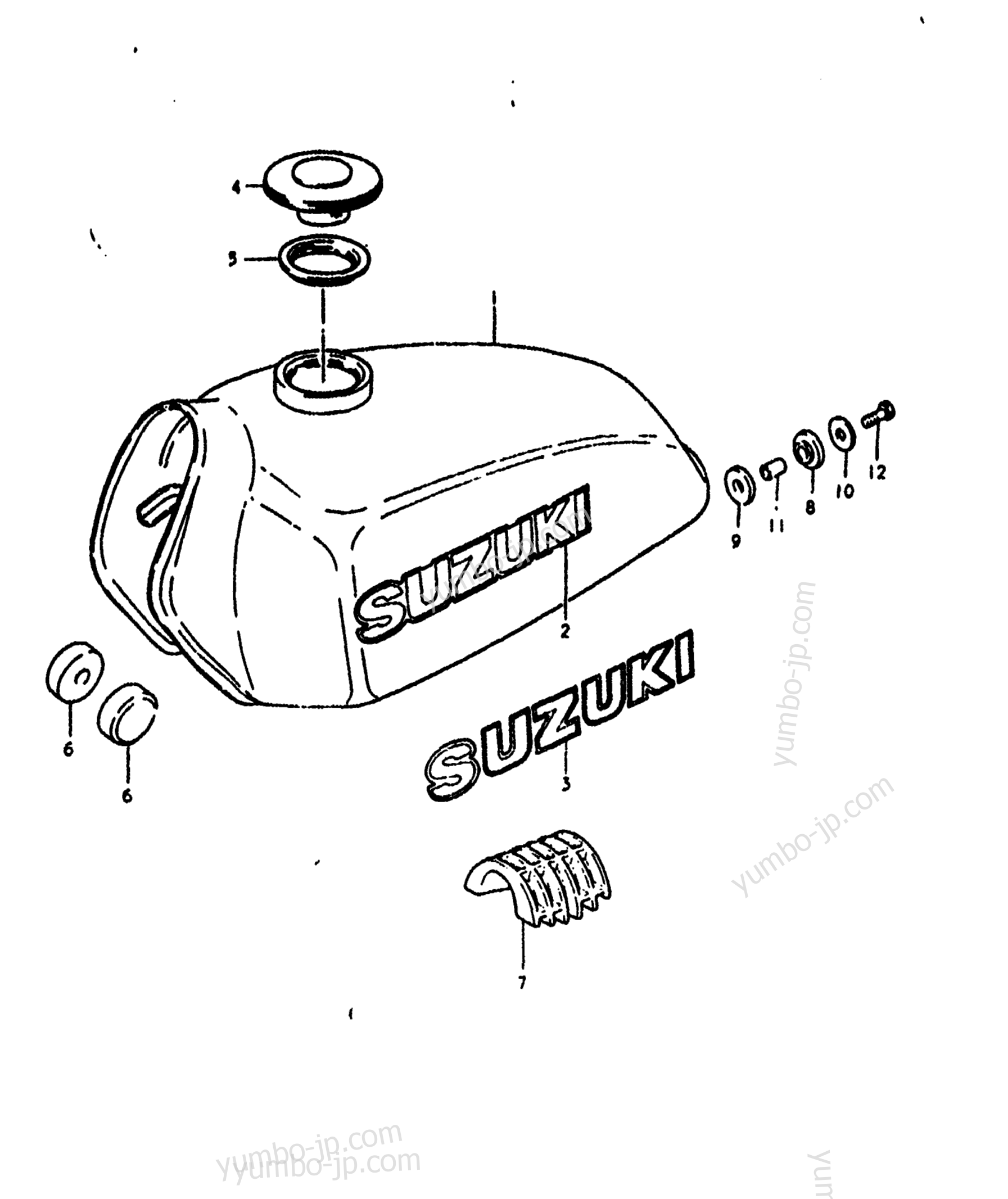 FUEL TANK (DS185C for motorcycles SUZUKI DS185 1978 year