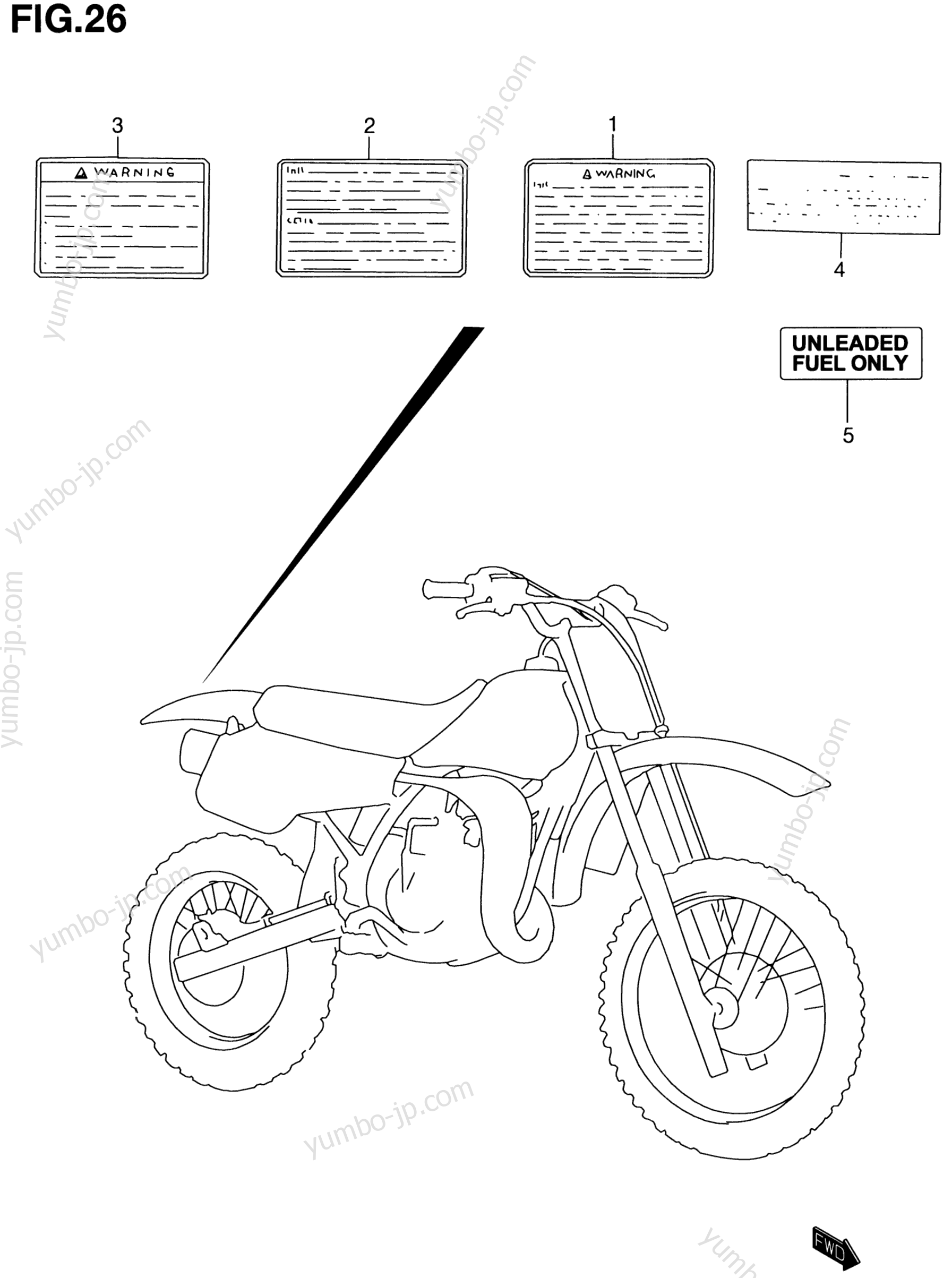 LABEL for motorcycles SUZUKI RM80 2000 year