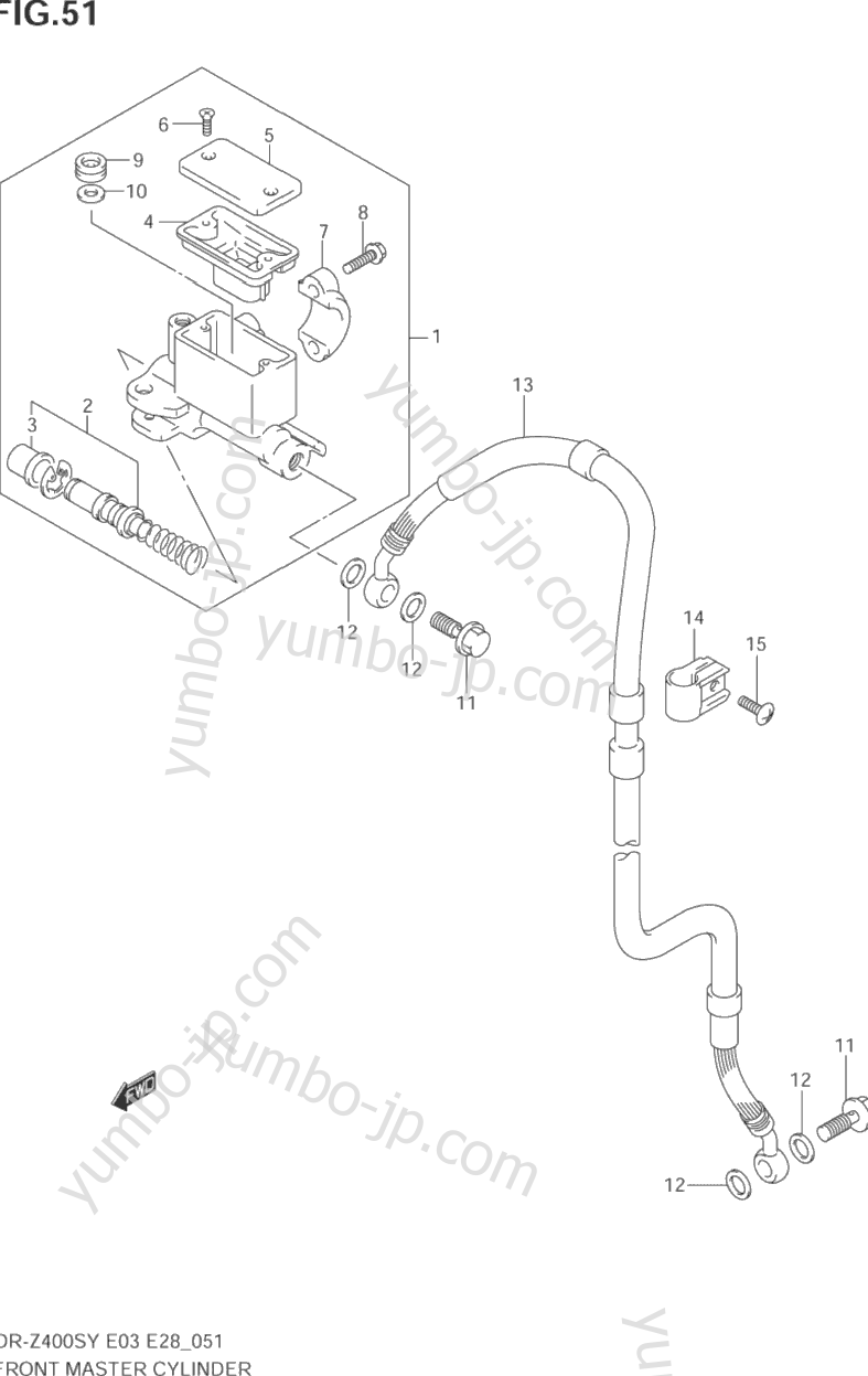 FRONT MASTER CYLINDER for motorcycles SUZUKI DR-Z400S 2003 year