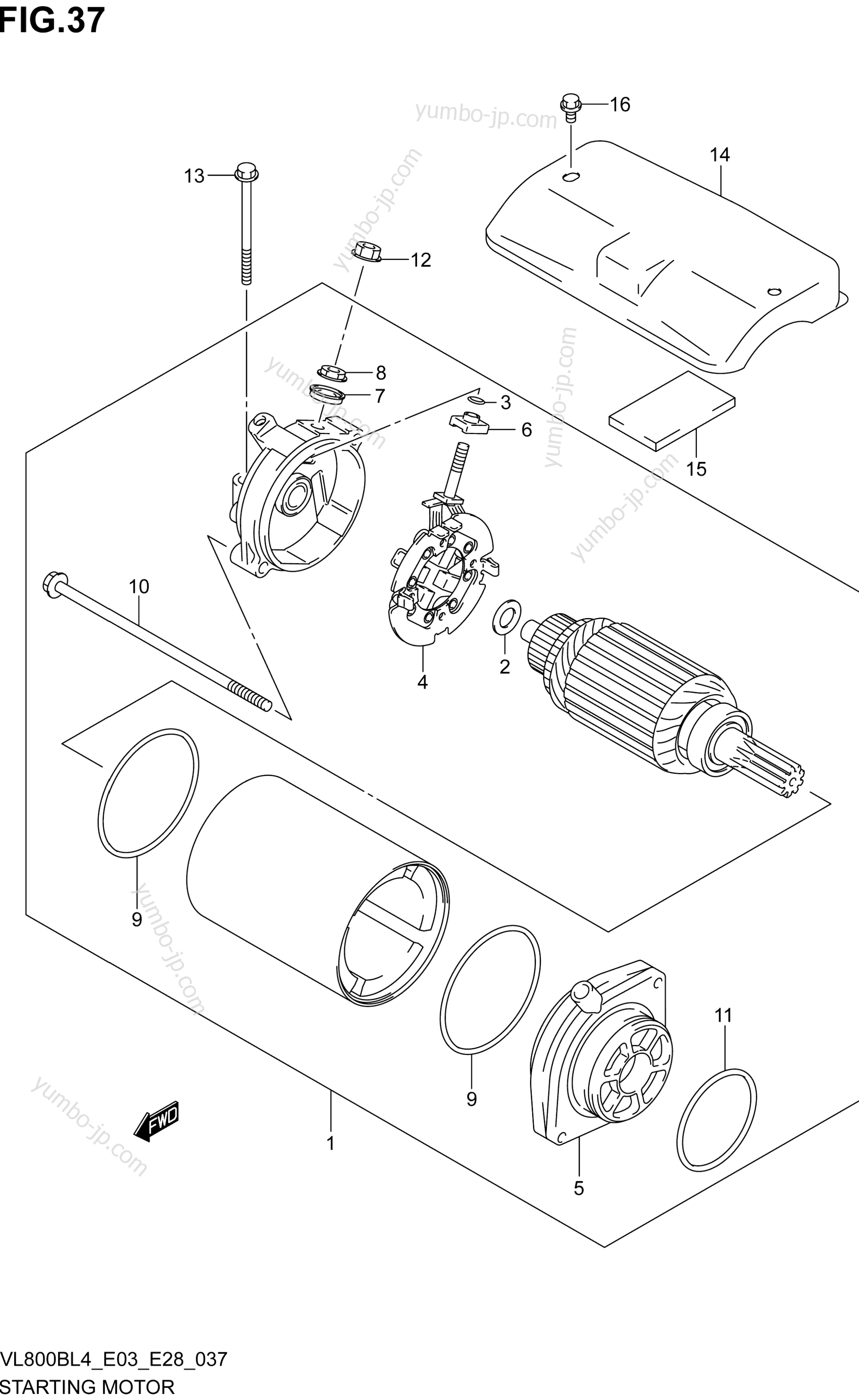 STARTING MOTOR for motorcycles SUZUKI VL800B 2014 year