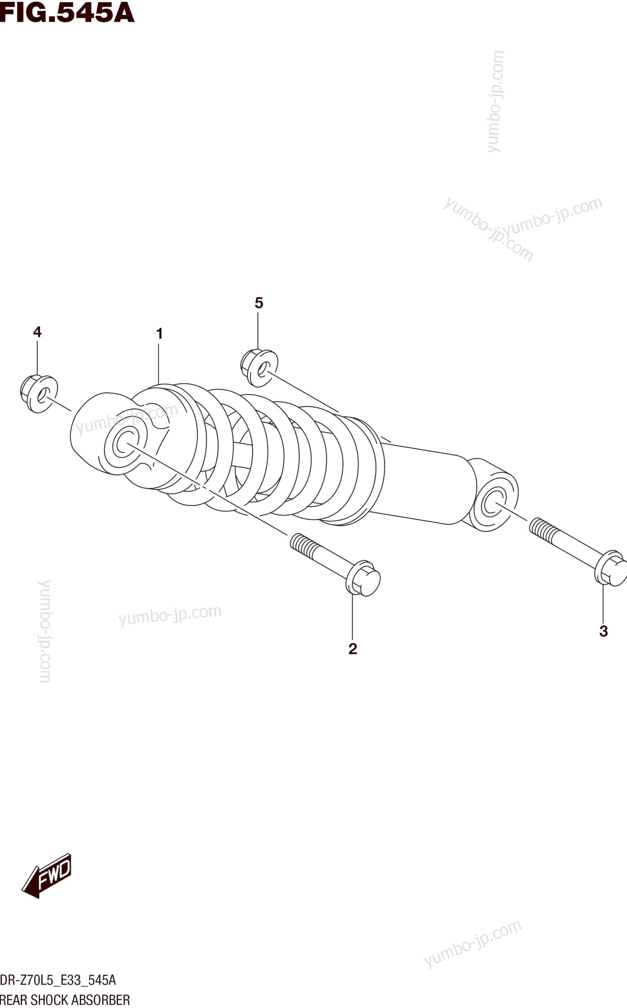 REAR SHOCK ABSORBER for motorcycles SUZUKI DR-Z70 2015 year