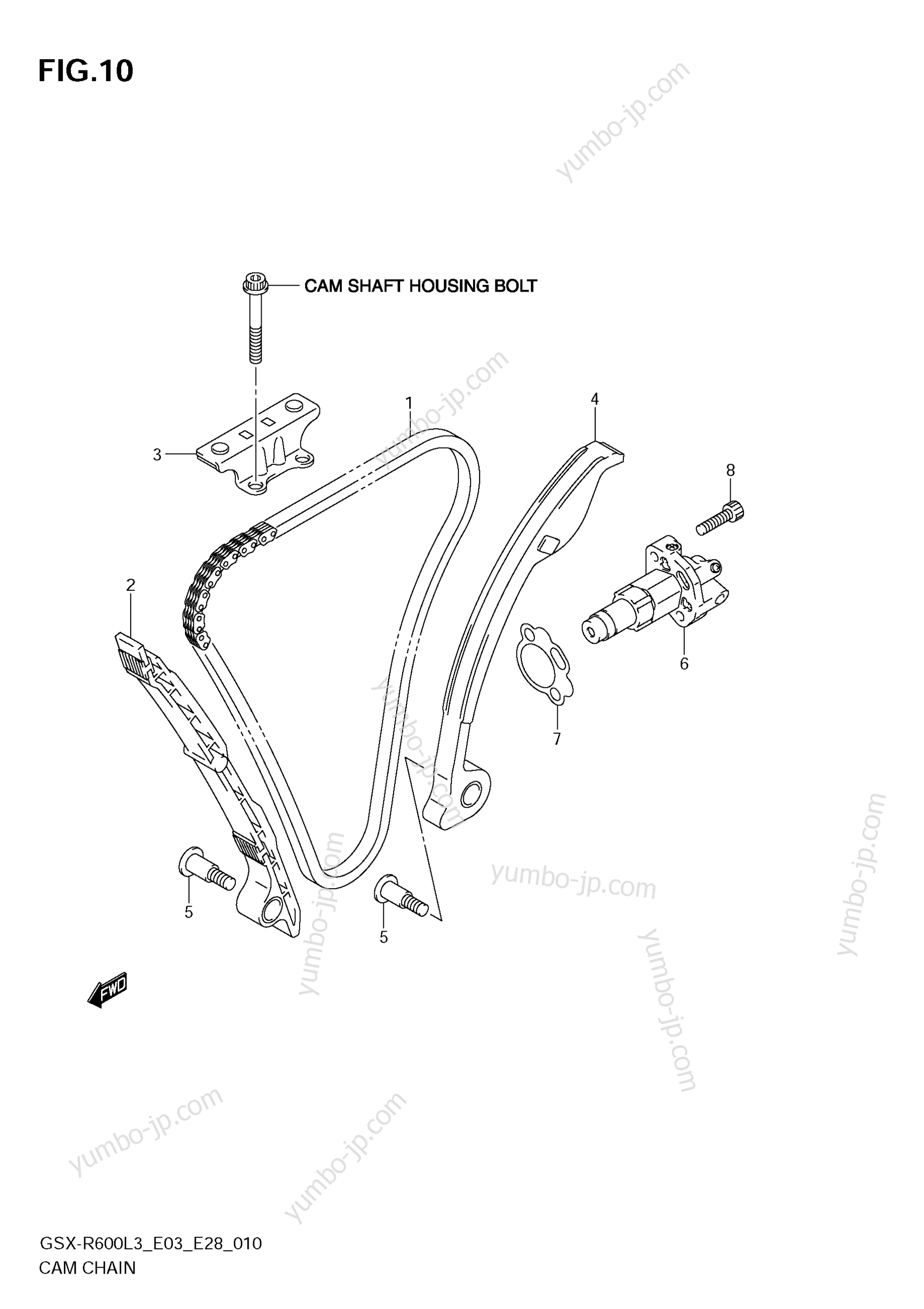 CAM CHAIN для мотоциклов SUZUKI GSX-R600 2013 г.