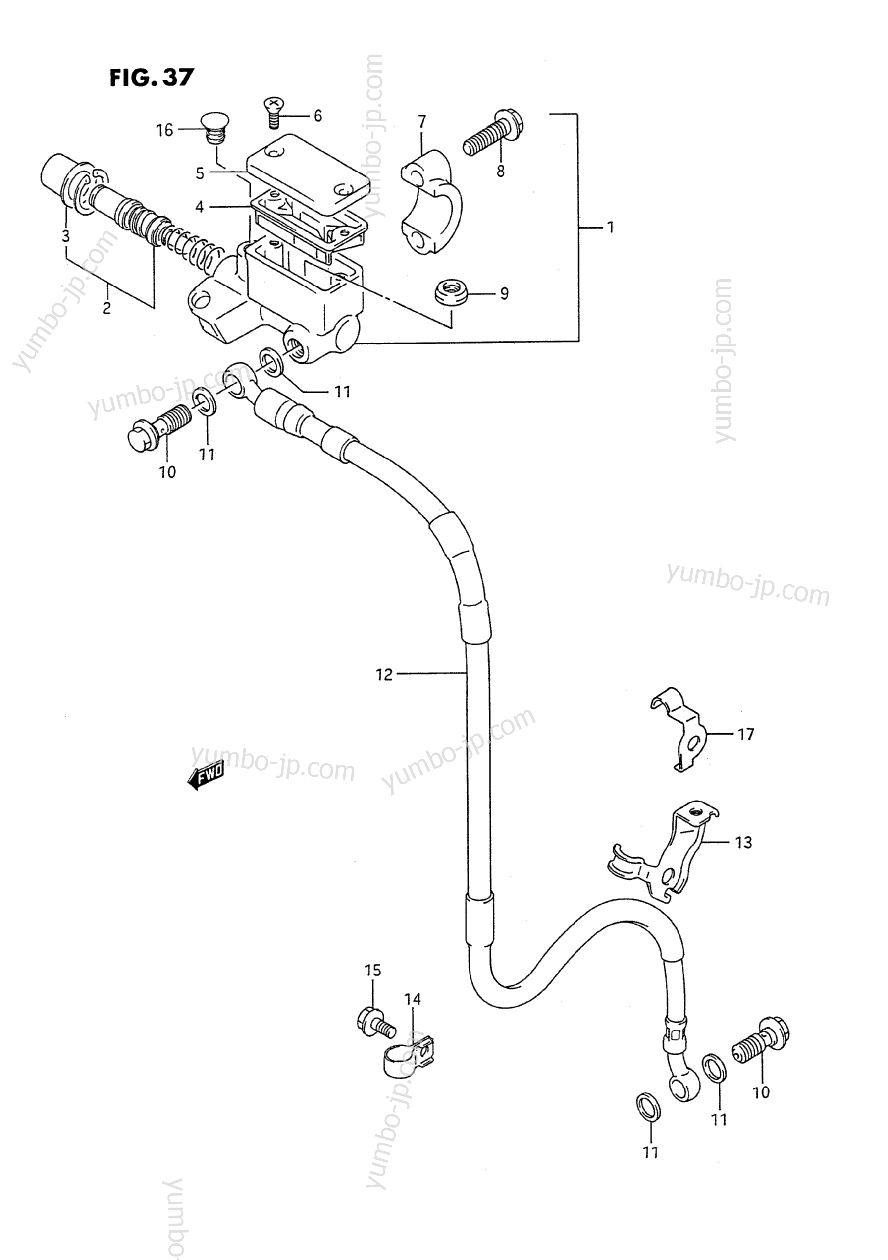 FRONT MASTER CYLINDER (MODEL K/L/M/N/P/R/S) for motorcycles SUZUKI RMX250 1989 year
