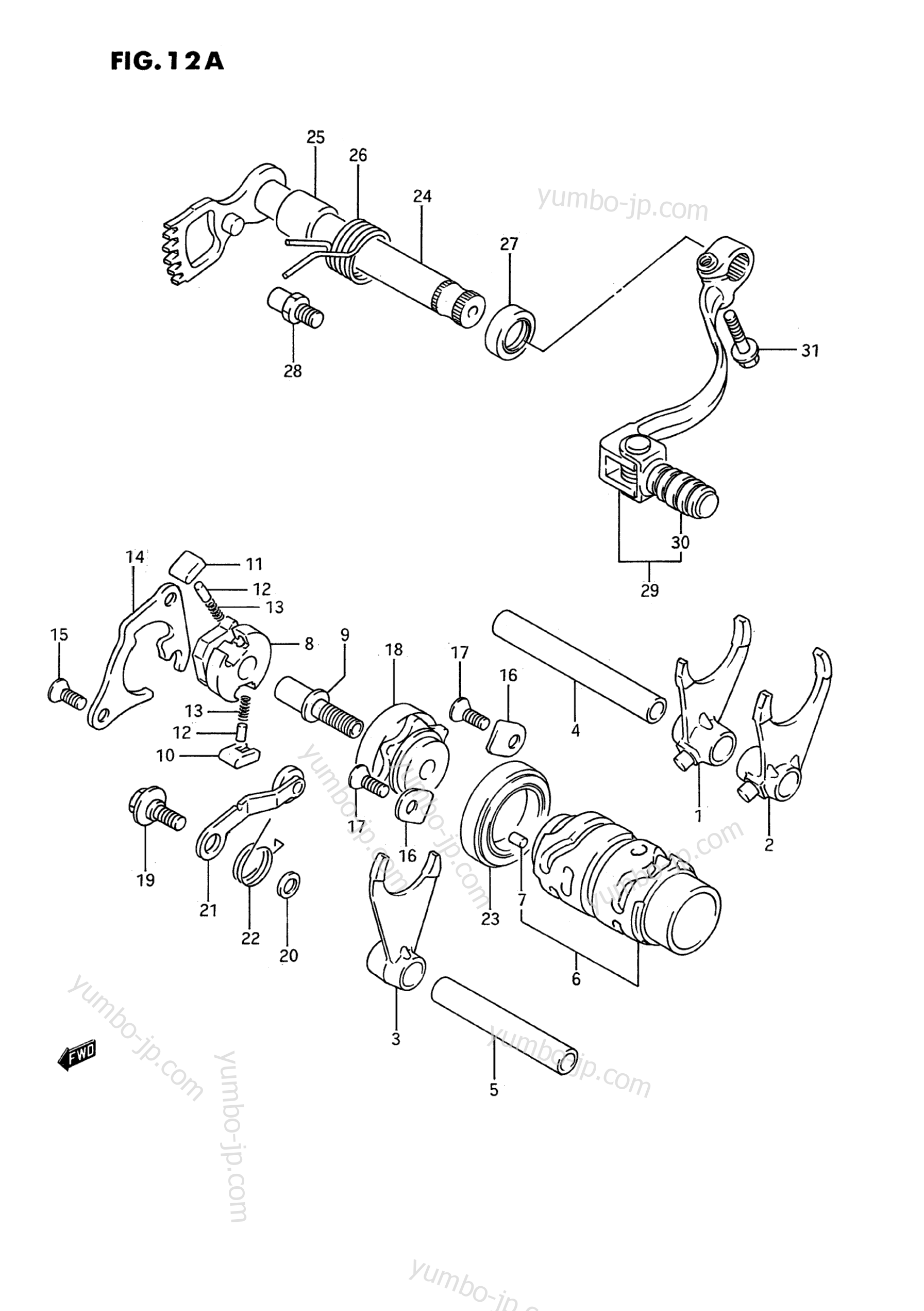 GEAR SHIFTING (MODEL K/L/M/N/P/R/S) для мотоциклов SUZUKI RM80 1991 г.