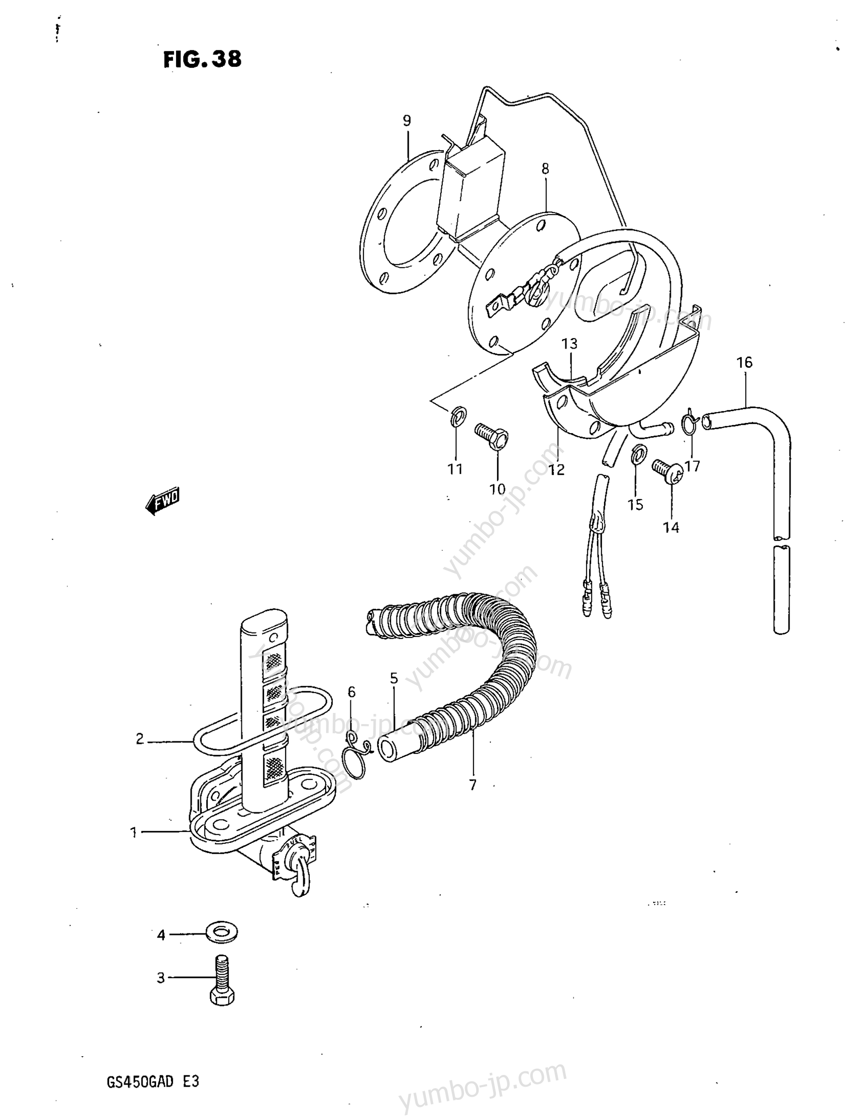 FUEL COCK (MODEL D) for motorcycles SUZUKI GS450GA 1982 year