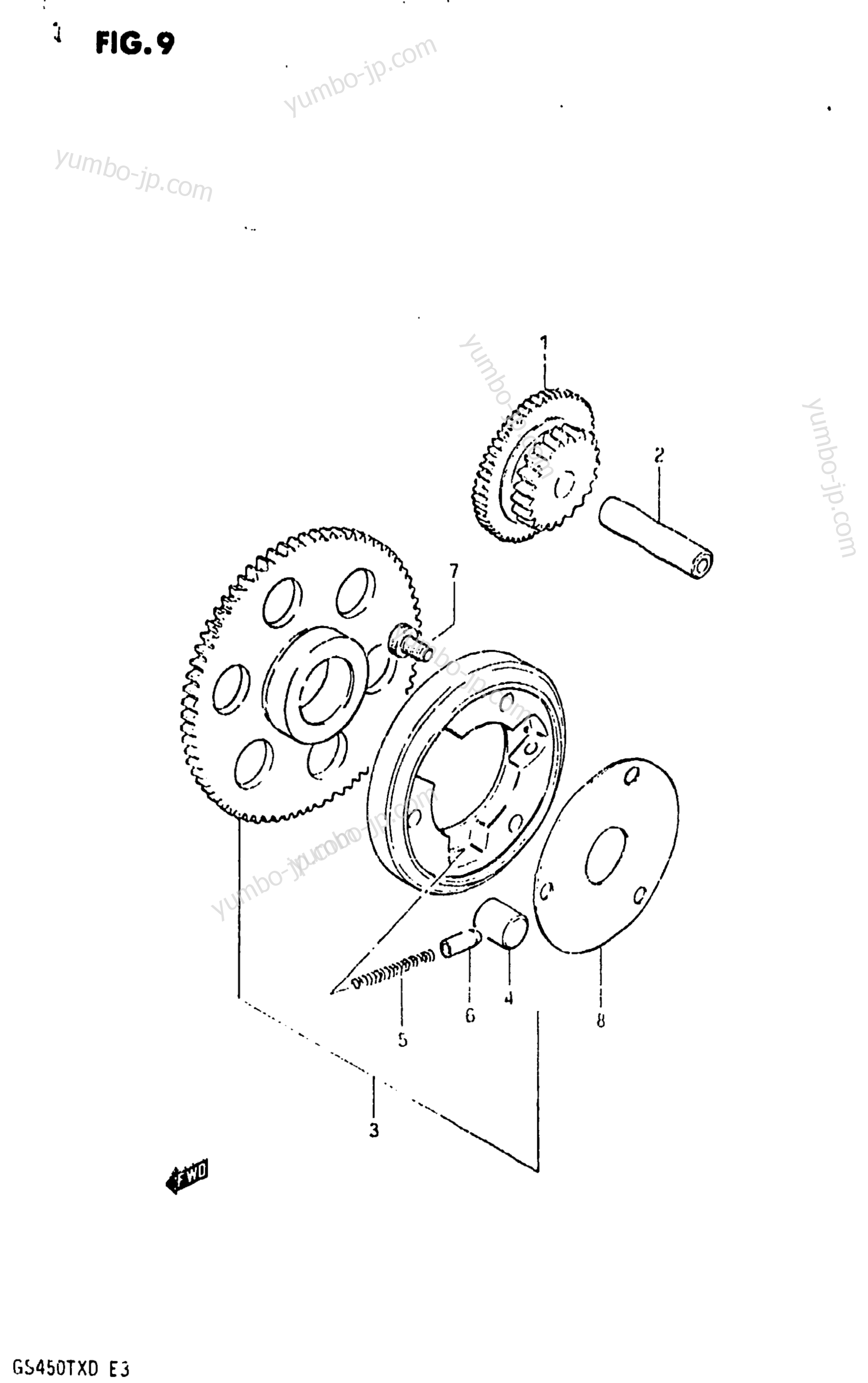 STARTER CLUTCH для мотоциклов SUZUKI GS450TX 1983 г.