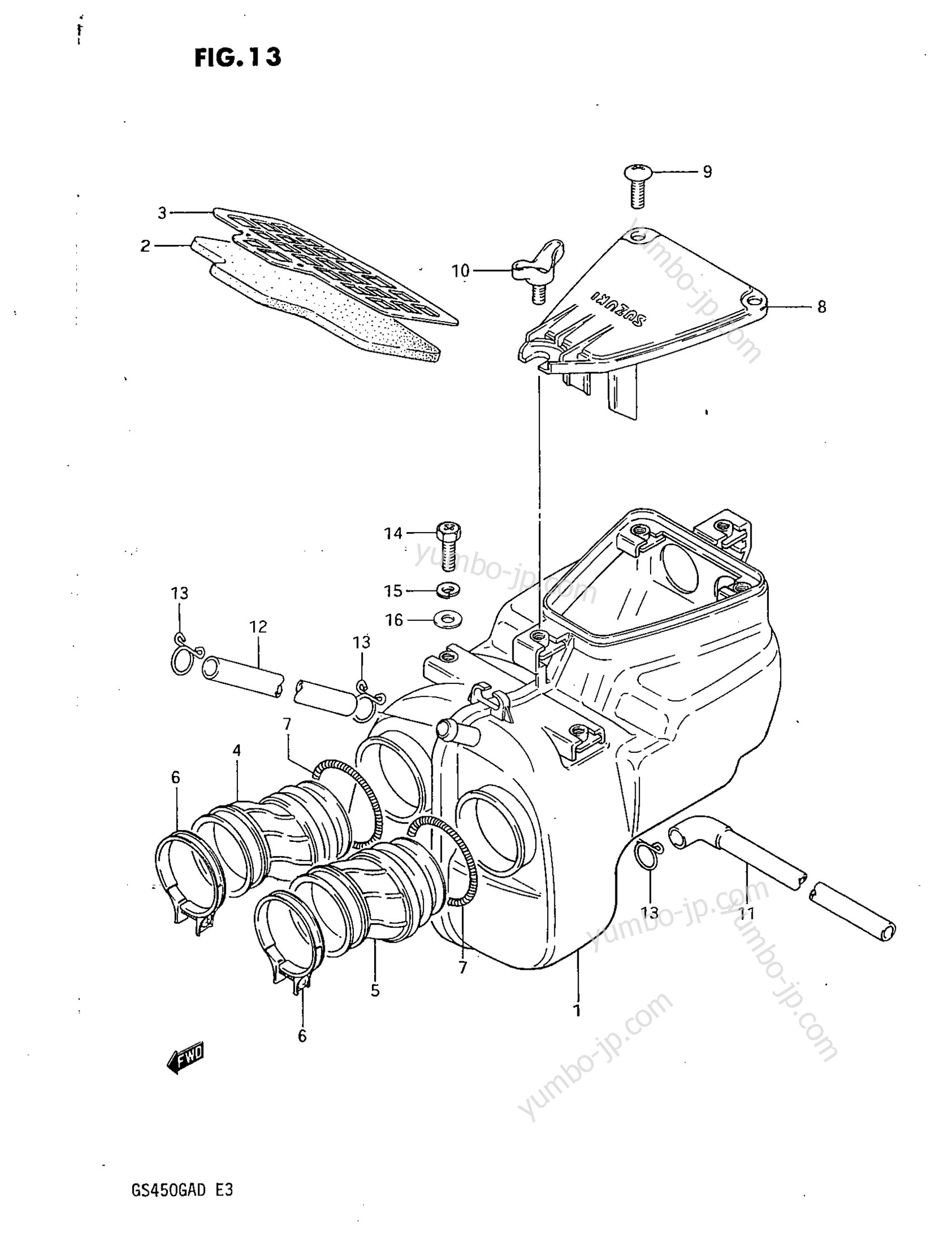 AIR CLEANER для мотоциклов SUZUKI GS450GA 1982 г.