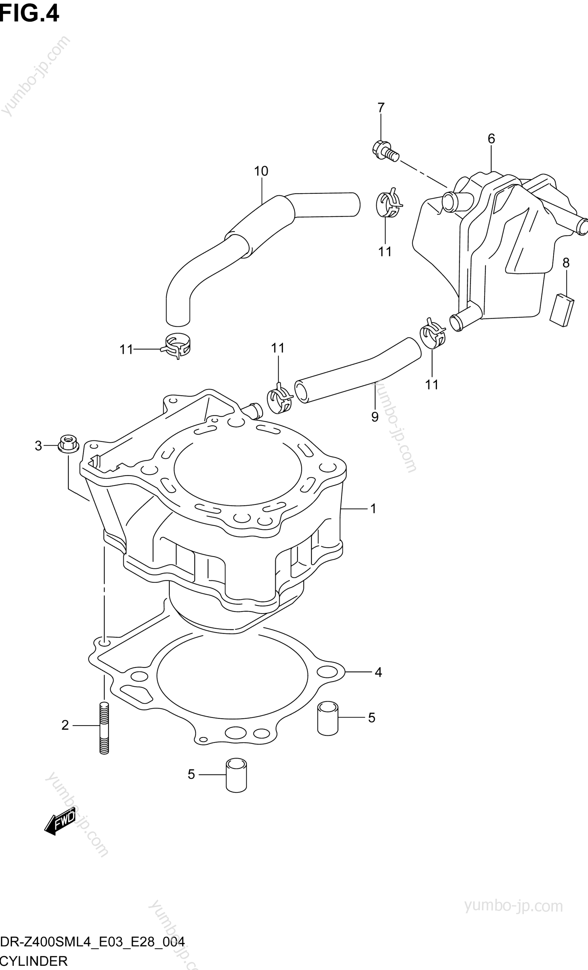 CYLINDER for motorcycles SUZUKI DR-Z400SM 2014 year