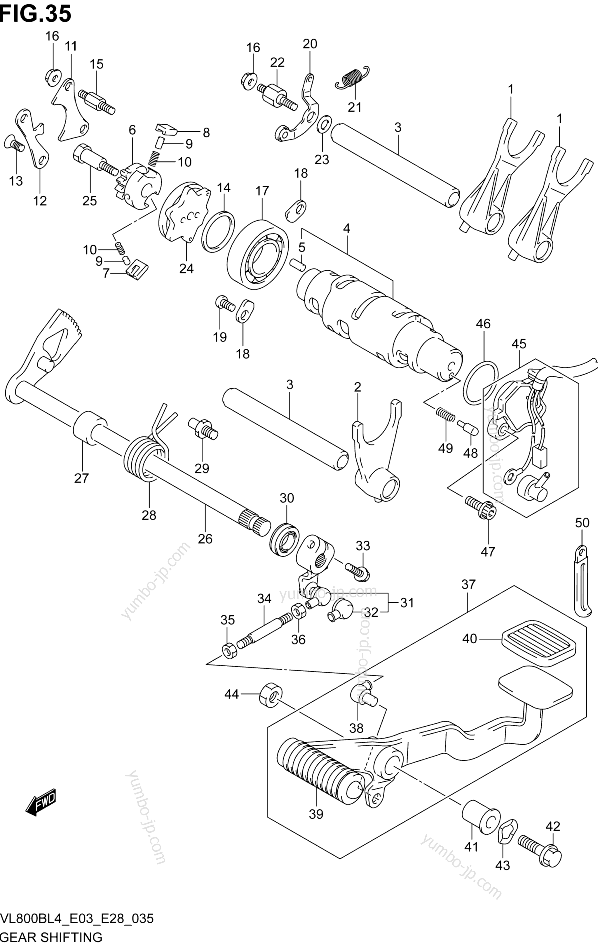 GEAR SHIFTING для мотоциклов SUZUKI VL800B 2014 г.