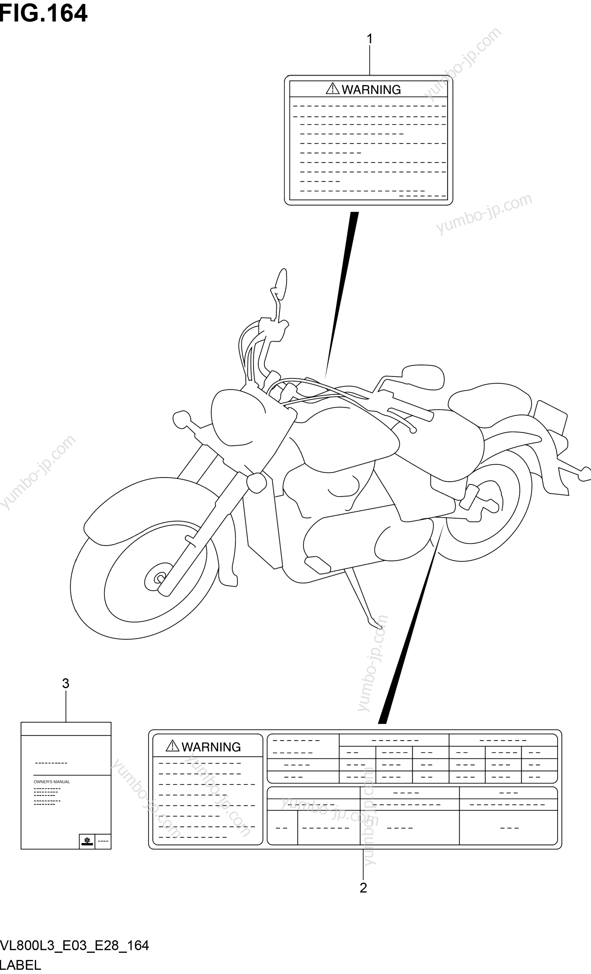 LABEL (VL800L3 E28) for motorcycles SUZUKI VL800T 2013 year