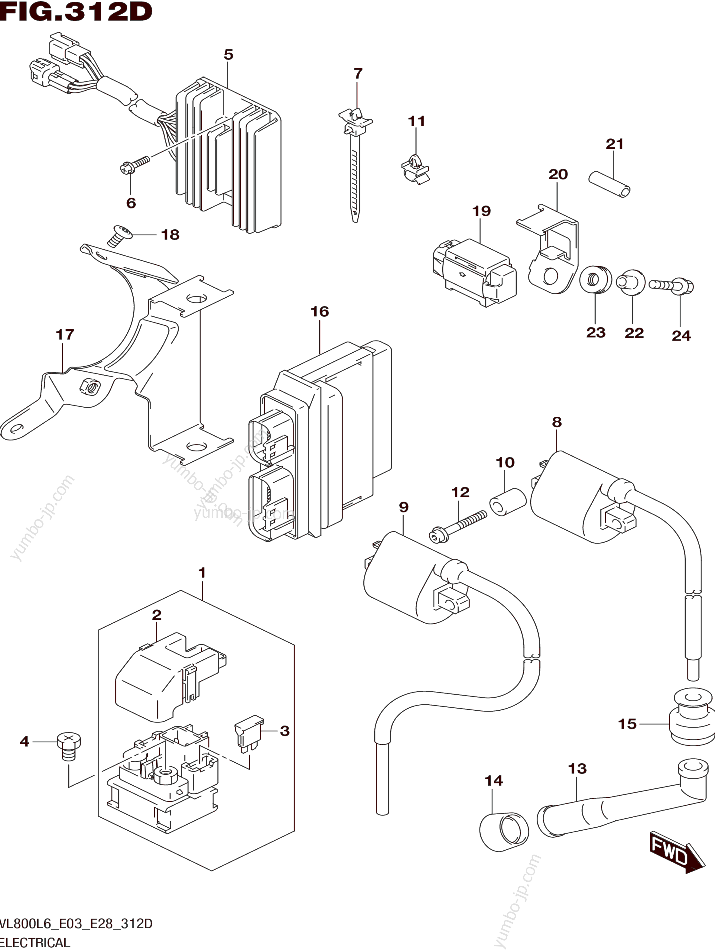 ELECTRICAL (VL800TL6 E03) для мотоциклов SUZUKI VL800T 2016 г.