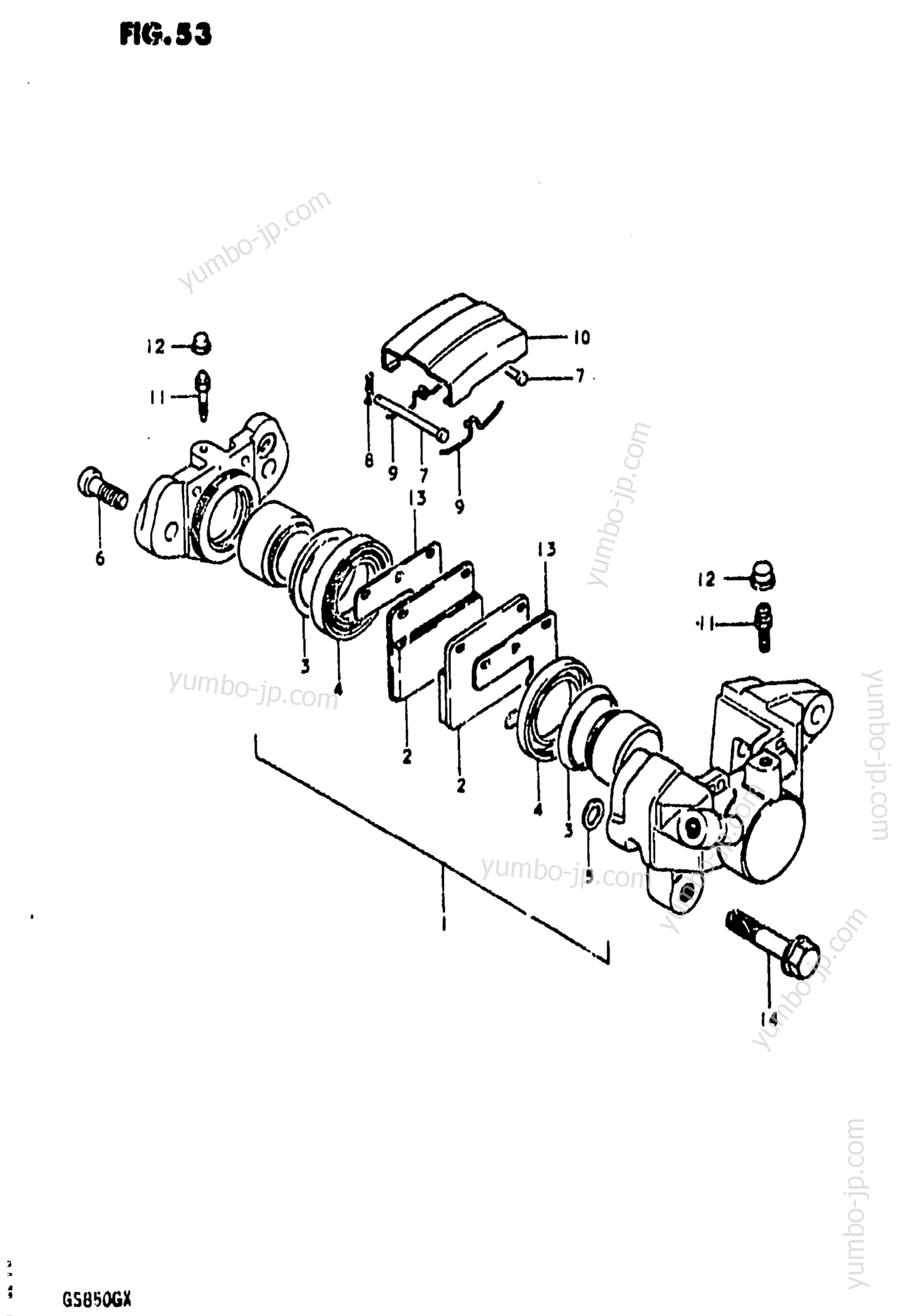 REAR CARIPERS for motorcycles SUZUKI GS850G 1981 year