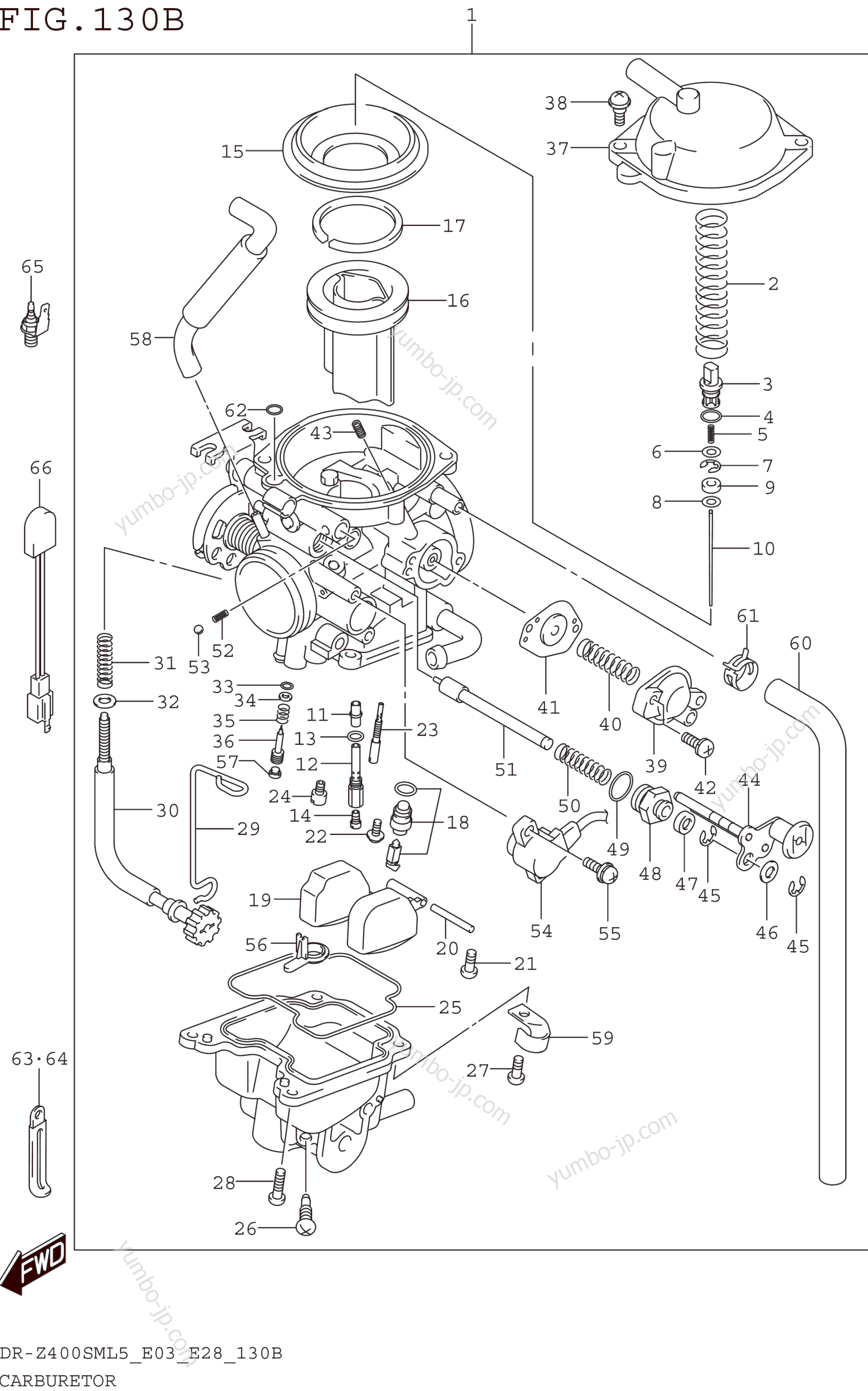 CARBURETOR (DR-Z400SML5 E28) for motorcycles SUZUKI DR-Z400SM 2015 year