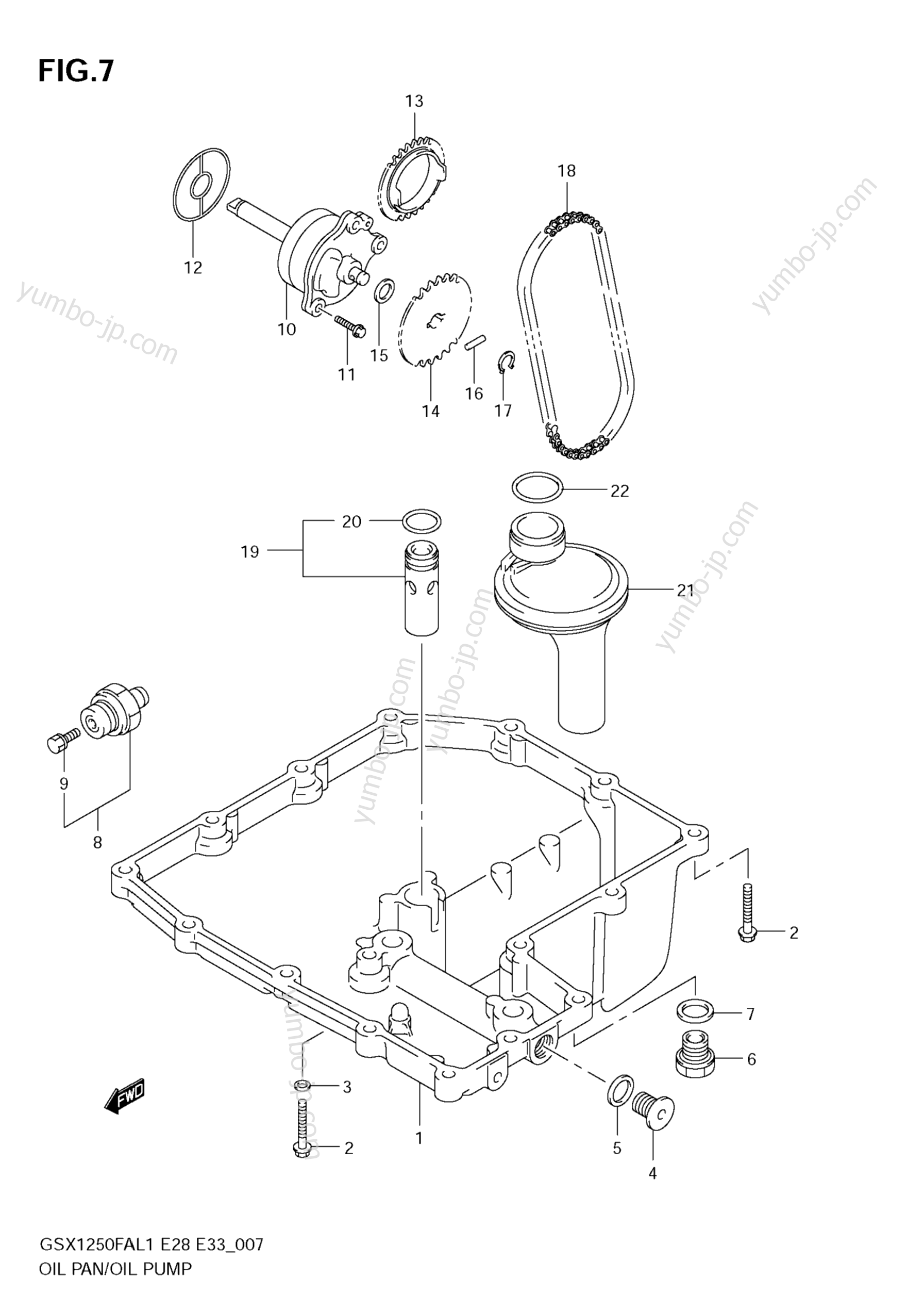 OIL PAN/OIL PUMP для мотоциклов SUZUKI GSX1250FA 2011 г.