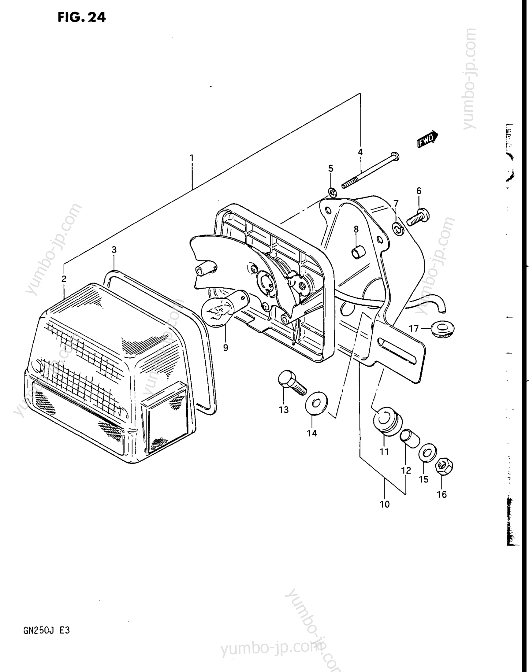 REAR COMBINATION для мотоциклов SUZUKI 1985, (GN250) 1988 г.