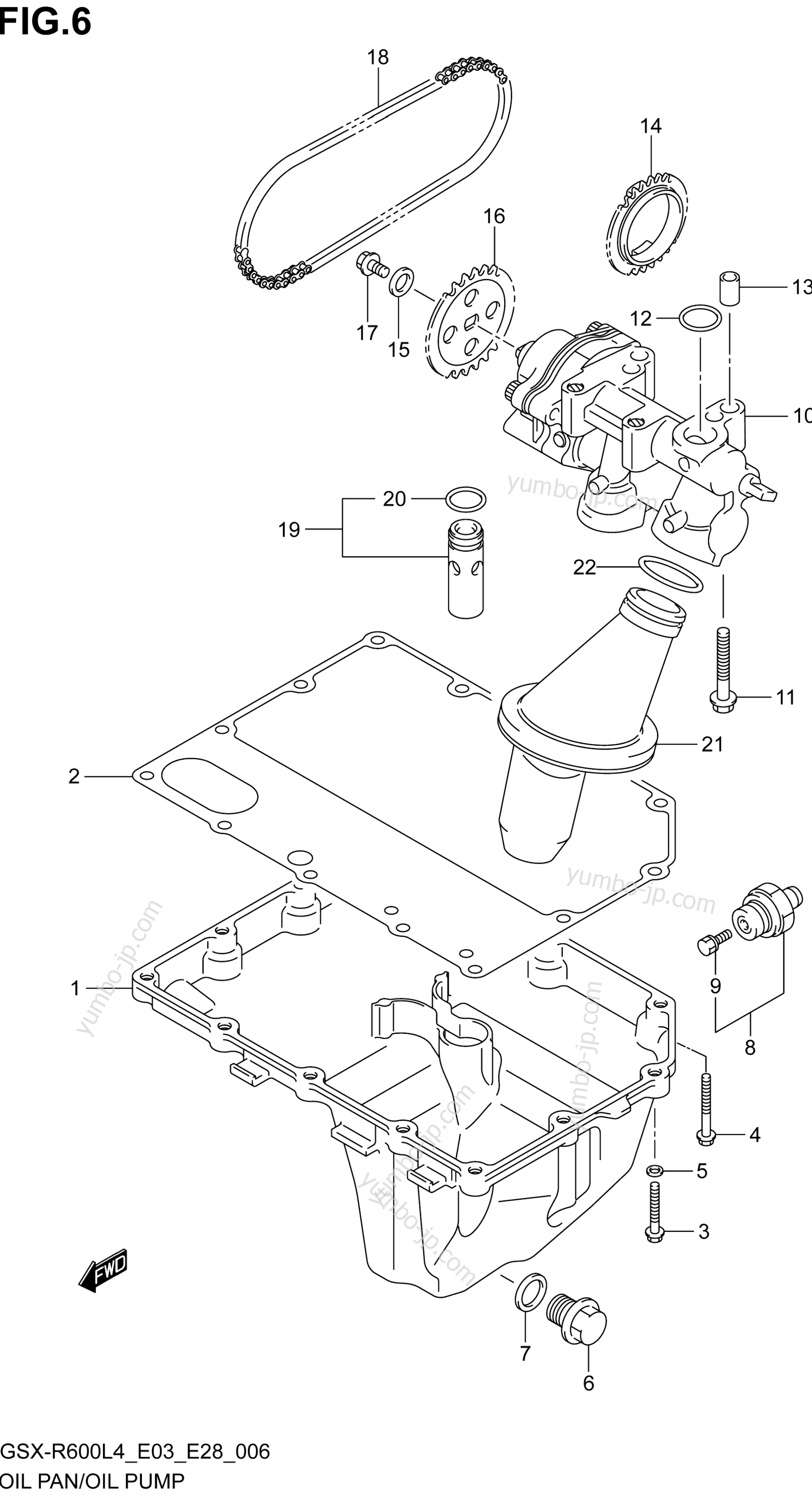 OIL PAN/OIL PUMP for motorcycles SUZUKI GSX-R600 2014 year