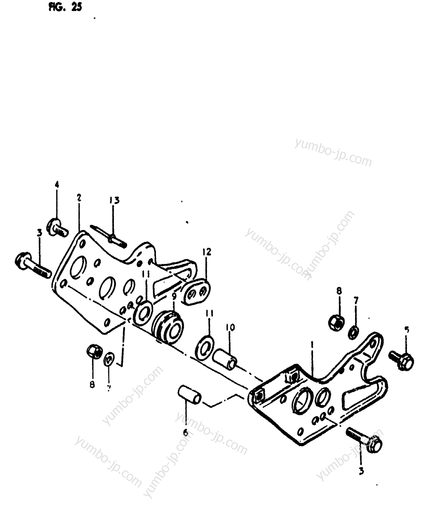 CHAIN GUIDE for motorcycles SUZUKI RM250 1980 year