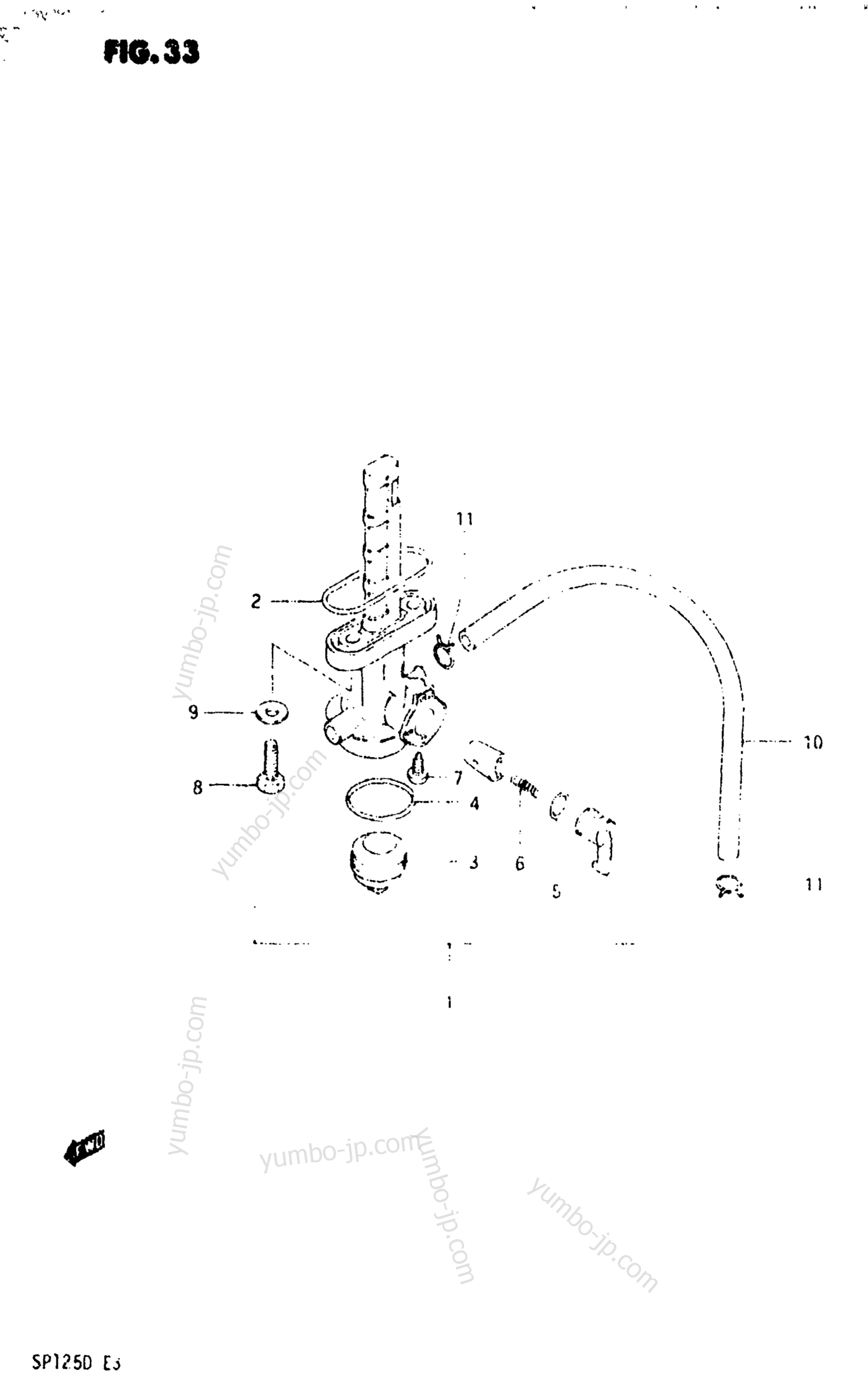 FUEL COCK для мотоциклов SUZUKI SP125 1983 г.