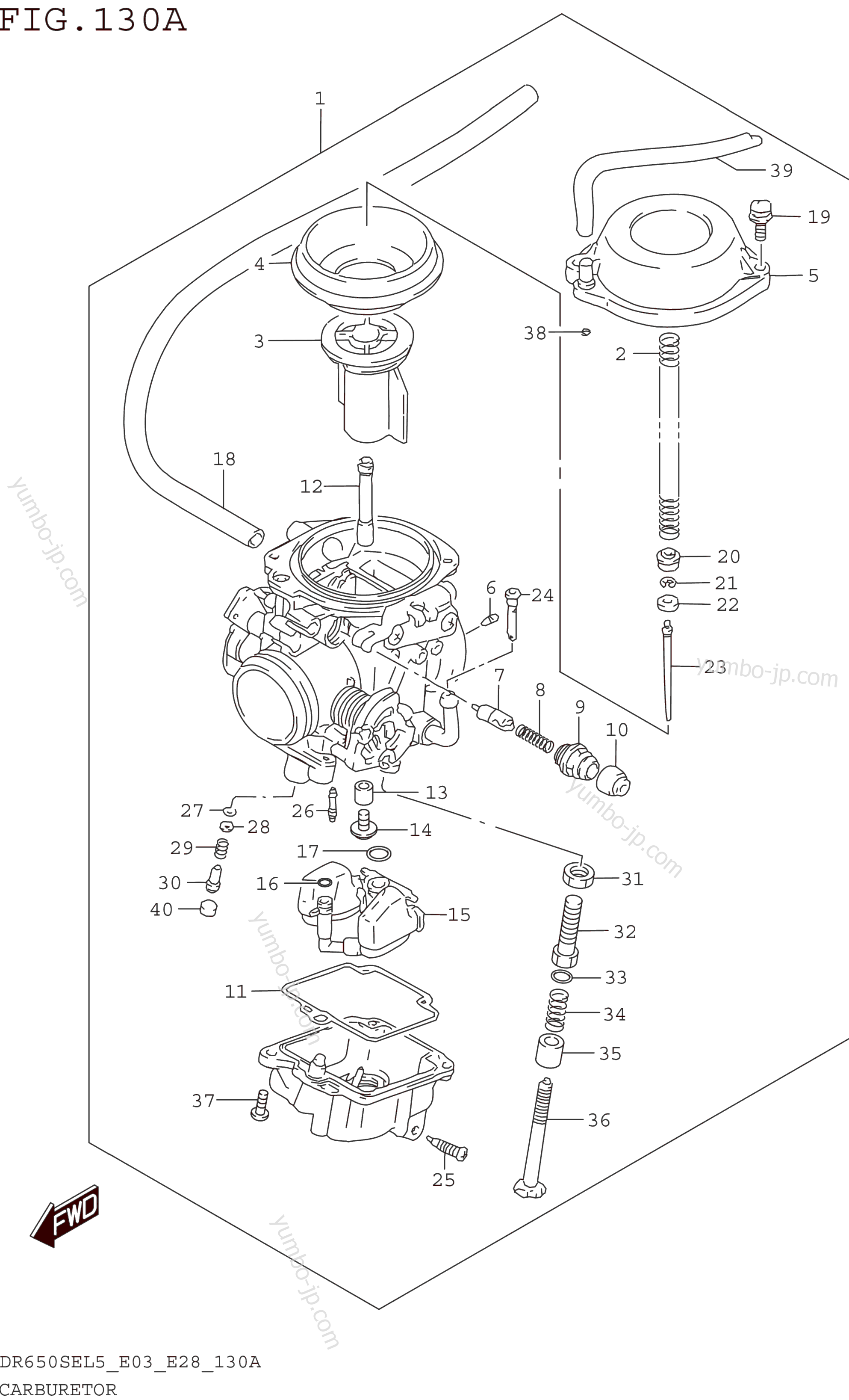 CARBURETOR (DR650SEL5 E03) for motorcycles SUZUKI DR650SE 2015 year