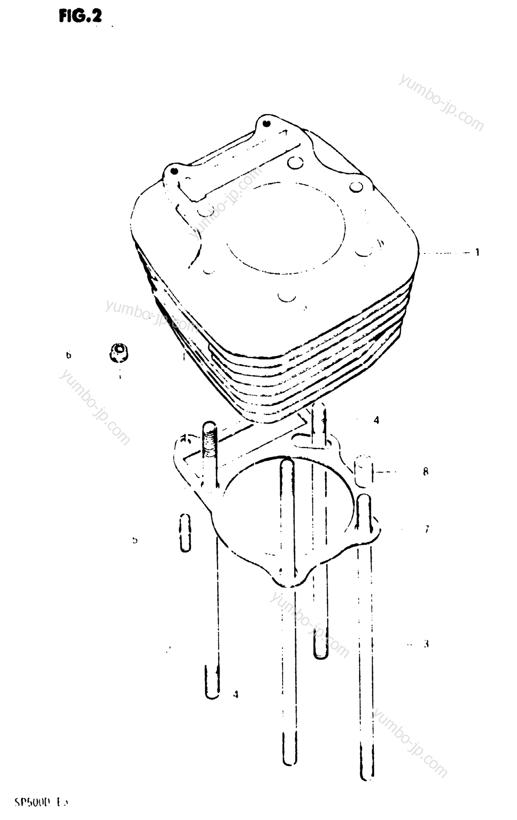 CYLINDER for motorcycles SUZUKI SP500 1983 year