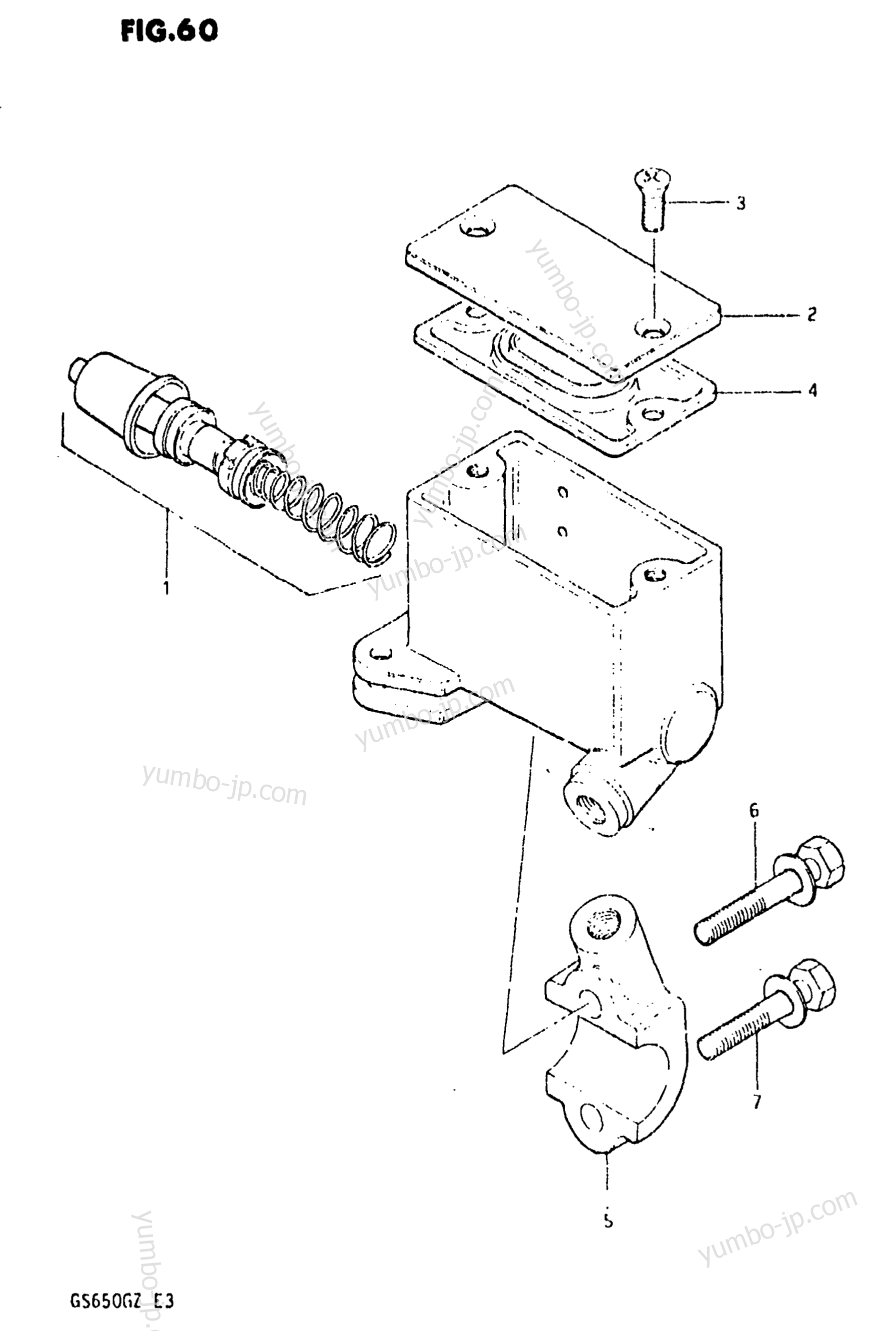 MASTER CYLINDER (MODEL Z) for motorcycles SUZUKI GS650G 1982 year