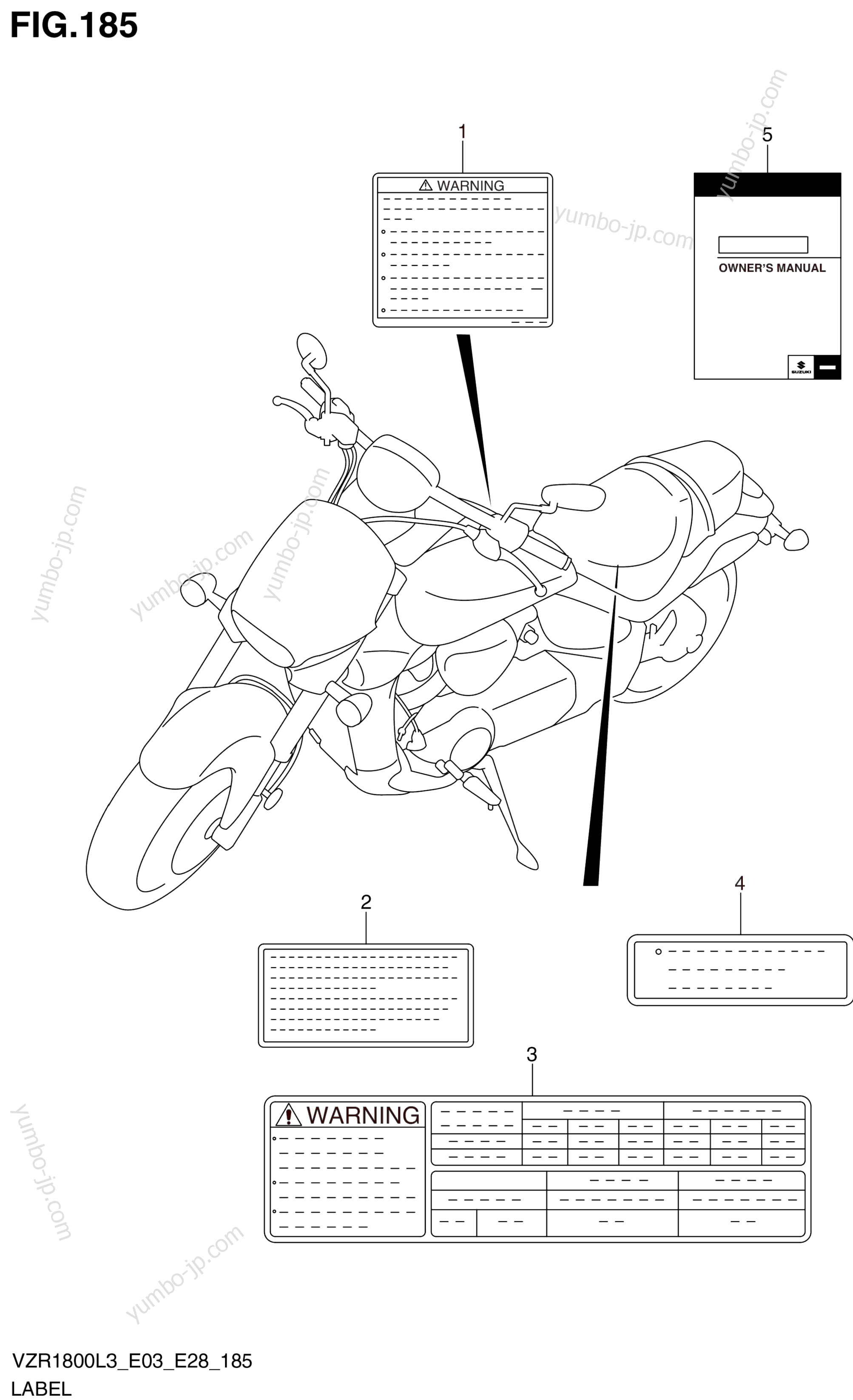 LABEL (VZR1800ZL3 E03) для мотоциклов SUZUKI VZR1800 2013 г.
