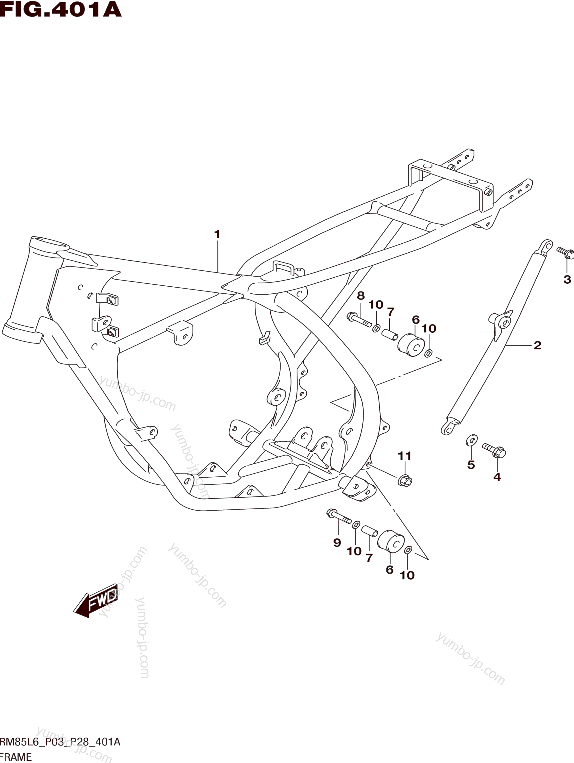 FRAME for motorcycles SUZUKI RM85 2016 year