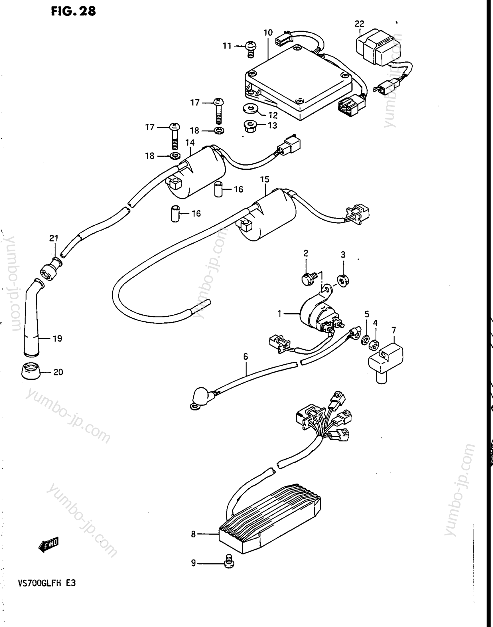 Electrical for motorcycles SUZUKI Intruder (VS700GLF) 1986 year