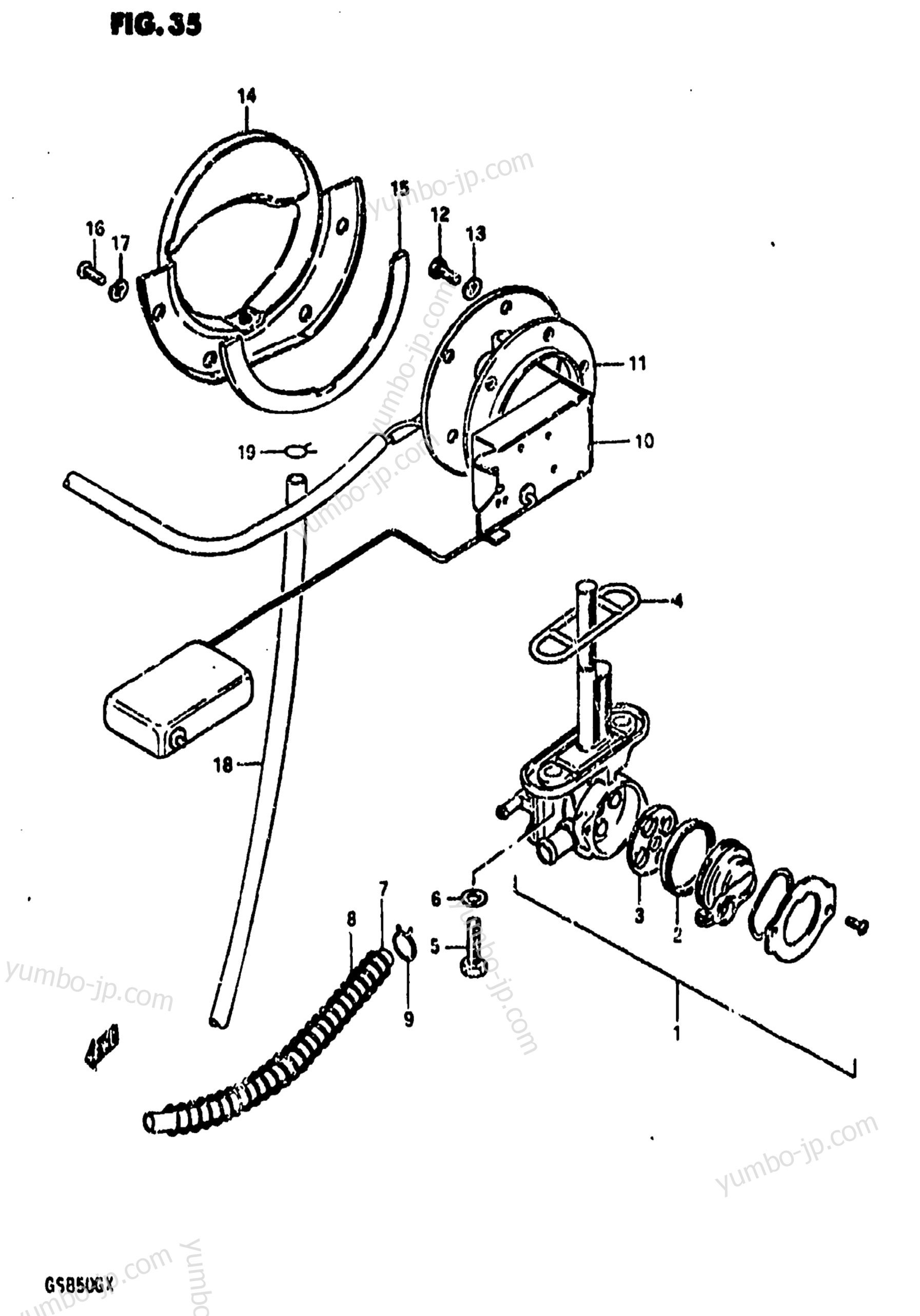 FUEL COCK для мотоциклов SUZUKI GS850G 1981 г.