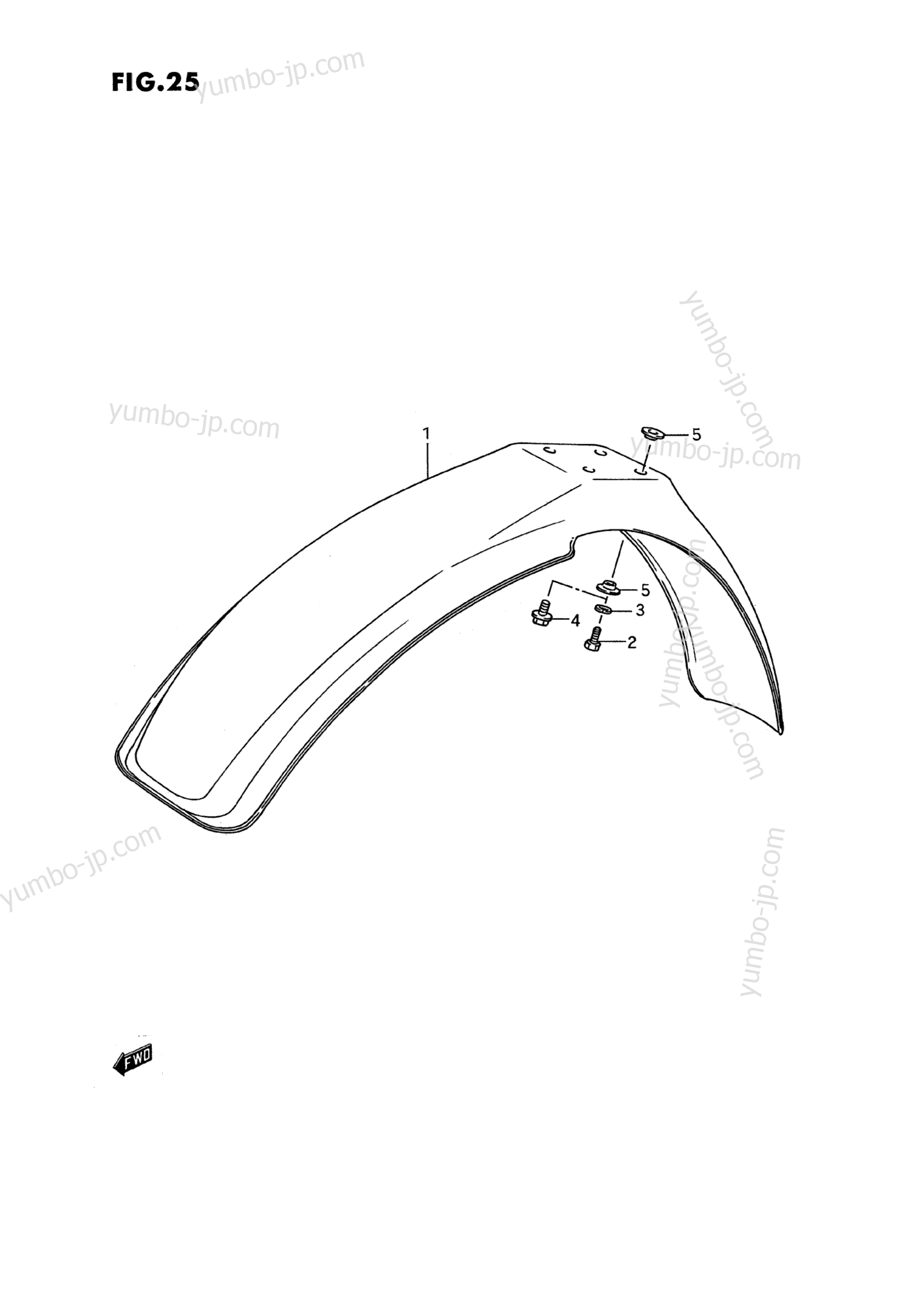 FRONT FENDER for motorcycles SUZUKI RM80 1988 year