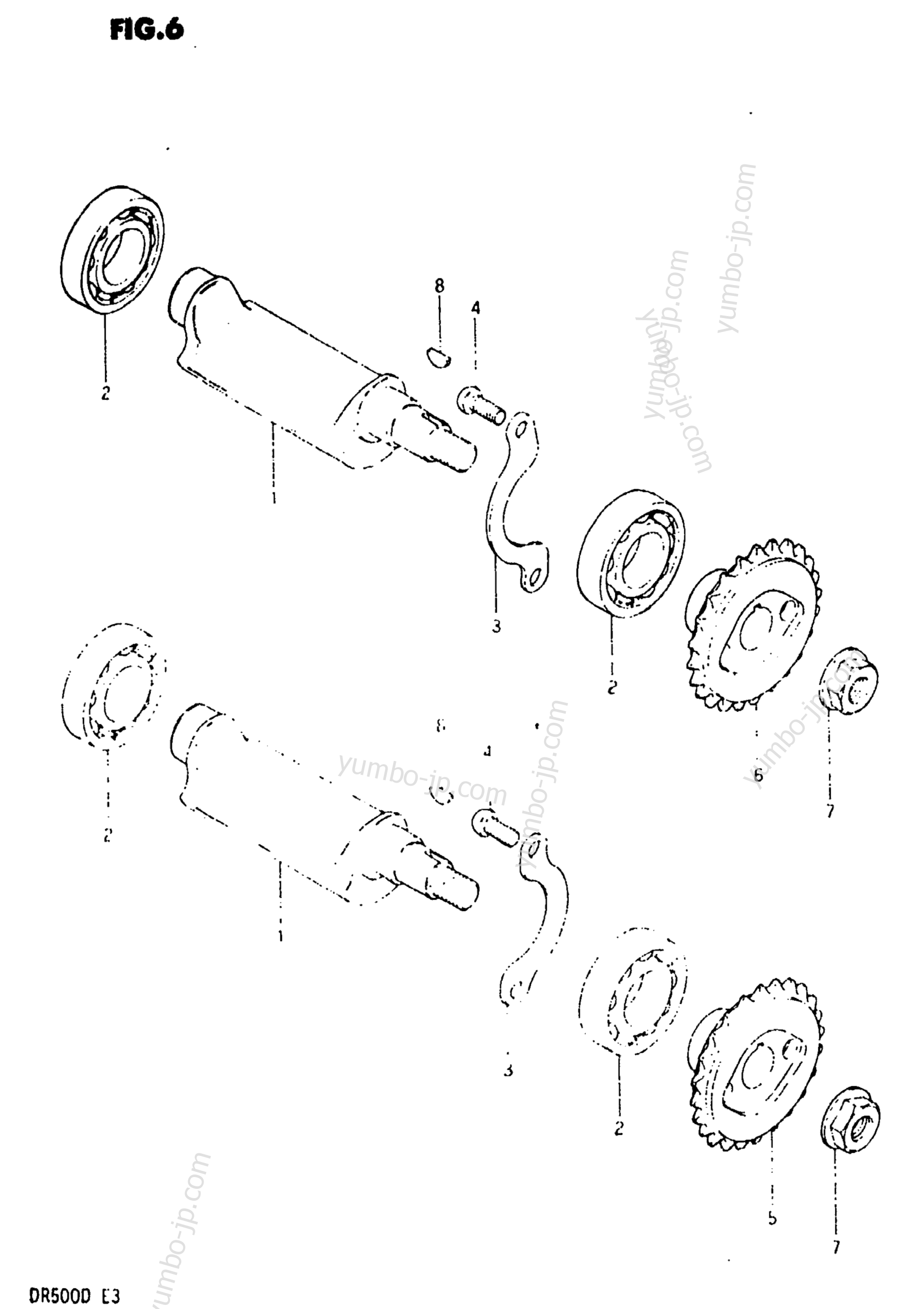 Crank Balancer for motorcycles SUZUKI DR500 1983 year