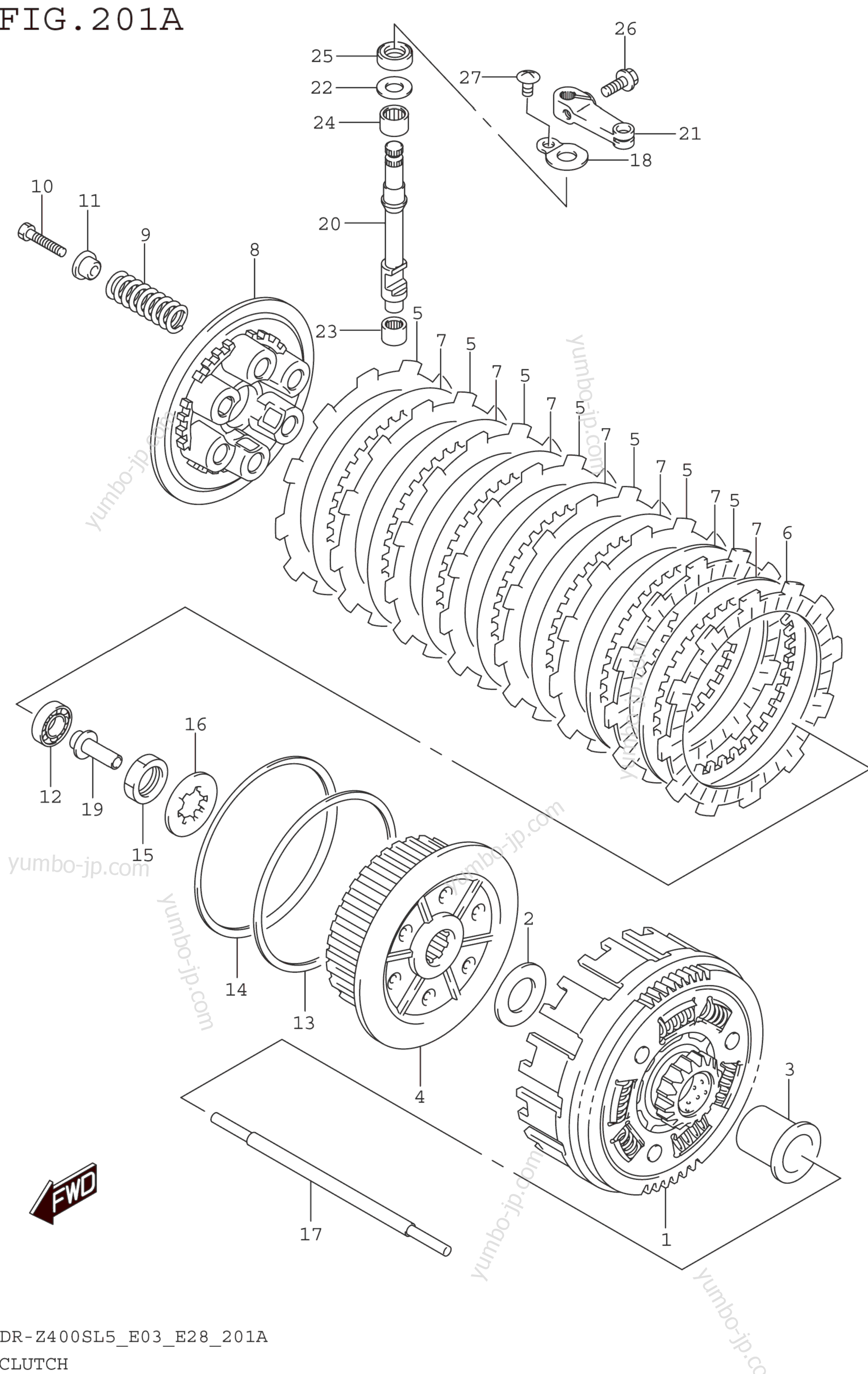 CLUTCH for motorcycles SUZUKI DR-Z400S 2015 year