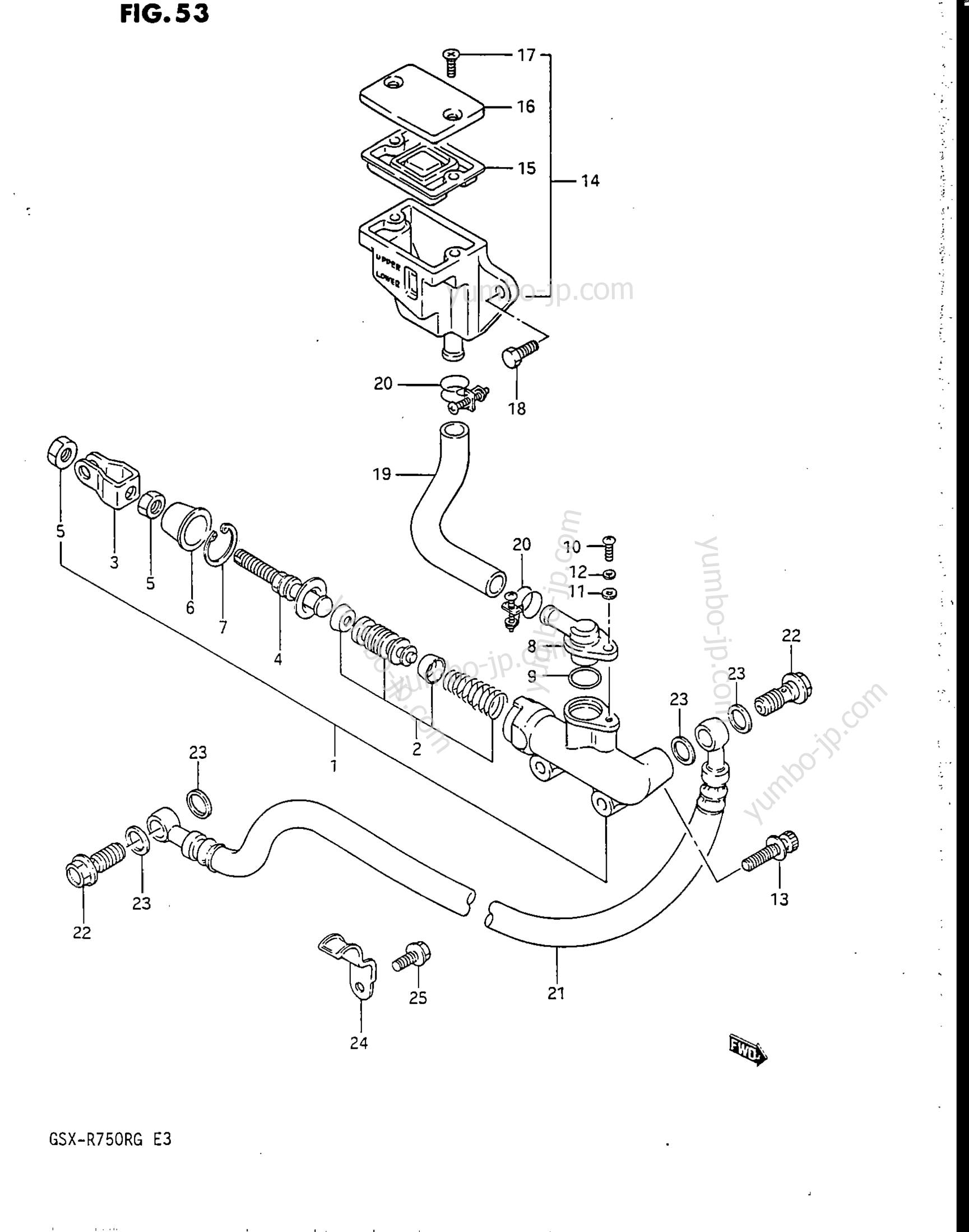 REAR MASTER CYLINDER для мотоциклов SUZUKI GSX-R750R 1986 г.