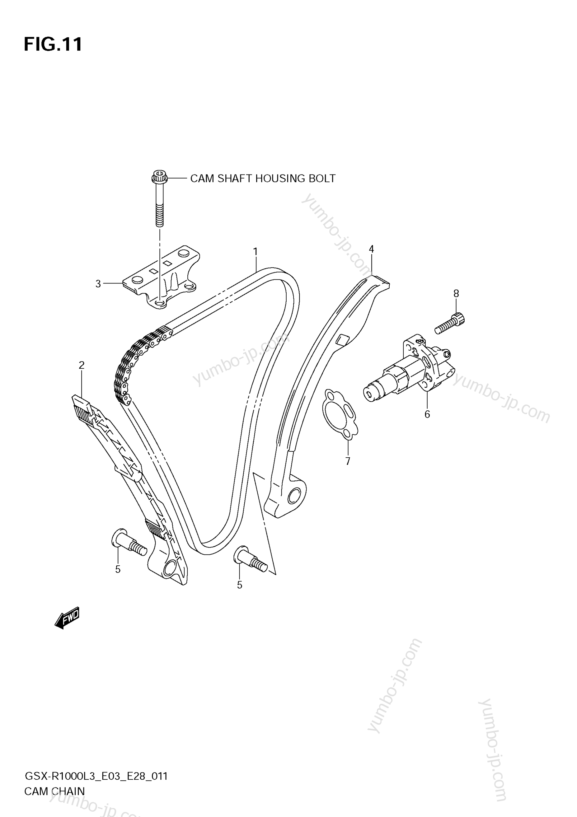 CAM CHAIN for motorcycles SUZUKI GSX-R1000 2013 year