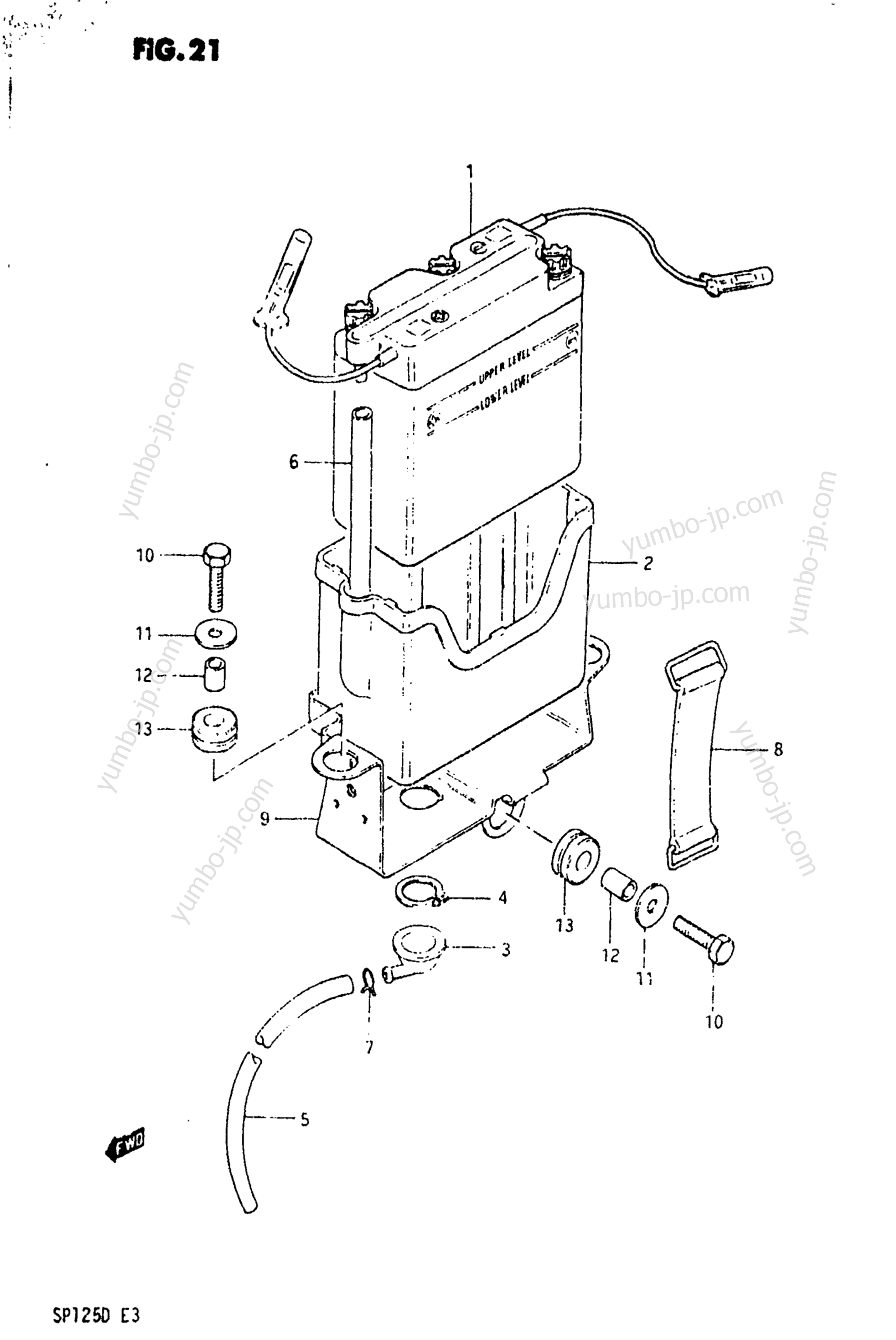 BATTERY for motorcycles SUZUKI SP125 1982 year