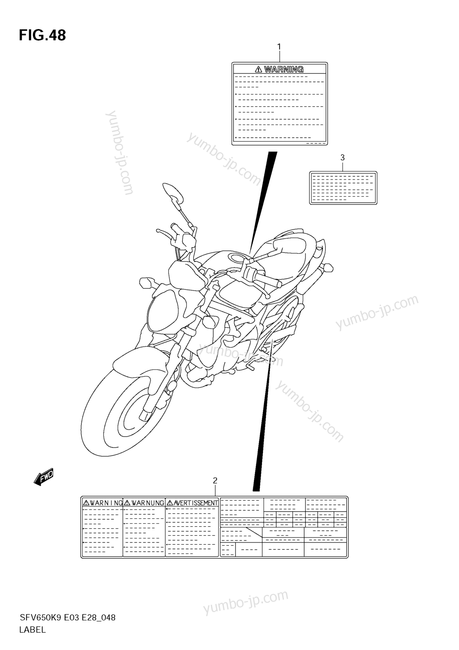 Эмблемы, наклейки для мотоциклов SUZUKI Gladius (SFV650) 2009 г.