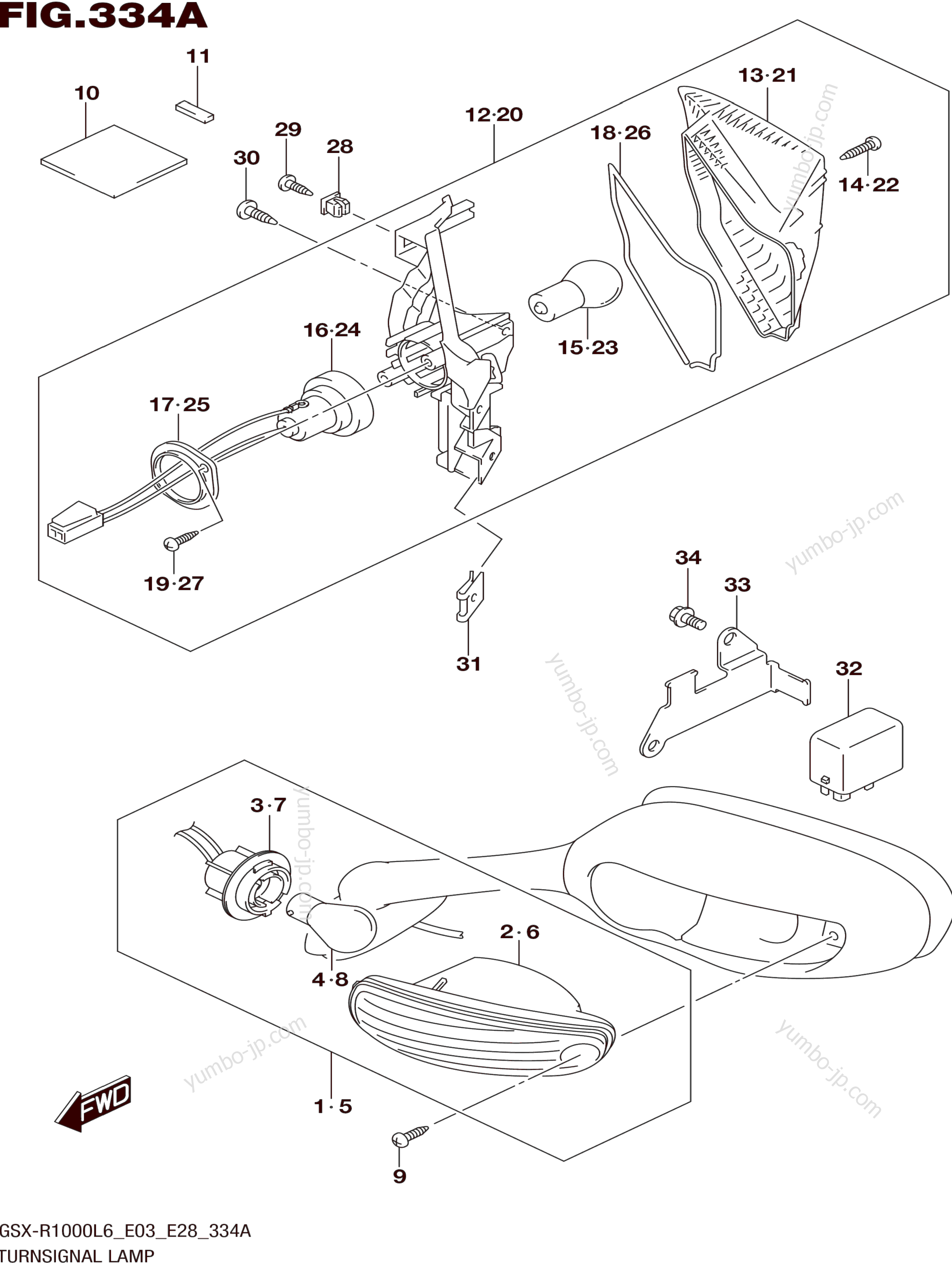 TURNSIGNAL LAMP для мотоциклов SUZUKI GSX-R1000 2016 г.