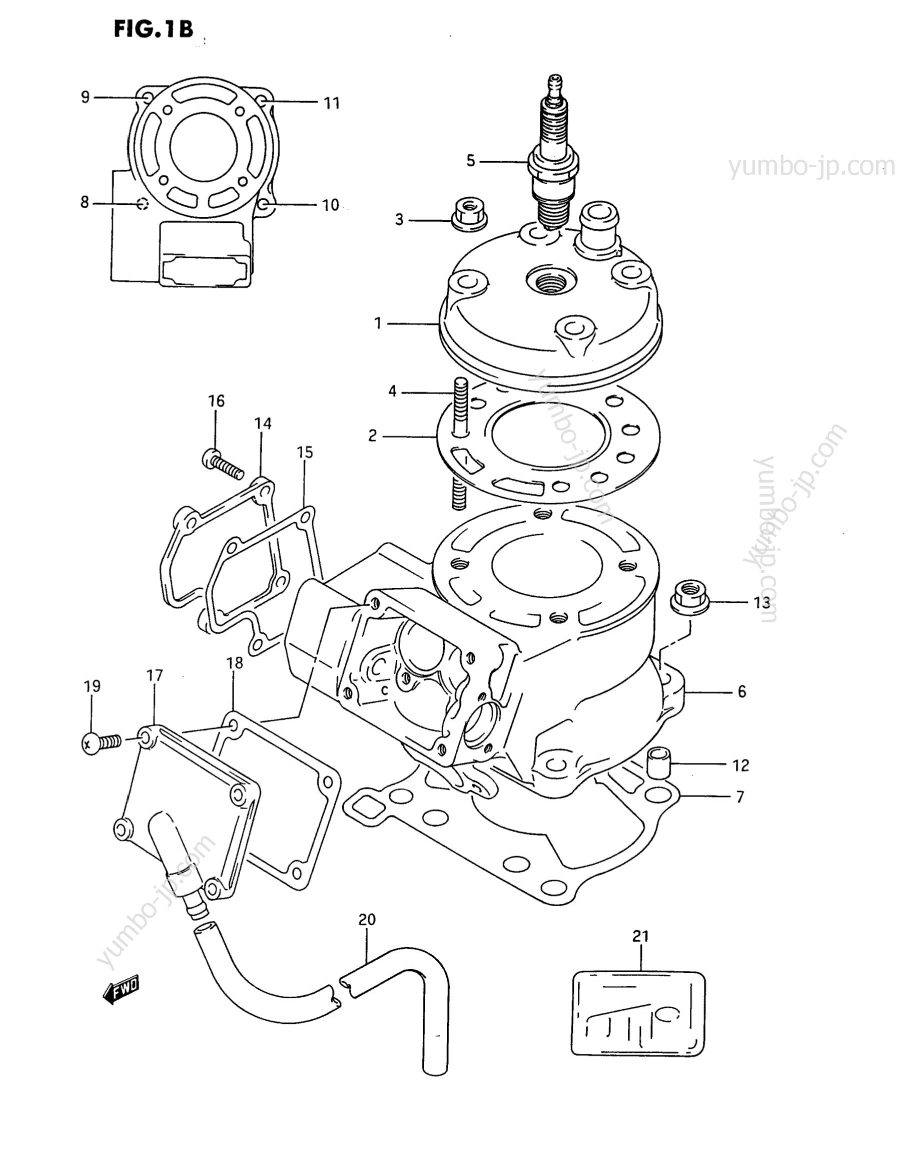 CYLINDER (MODEL L) for motorcycles SUZUKI RM80 1993 year