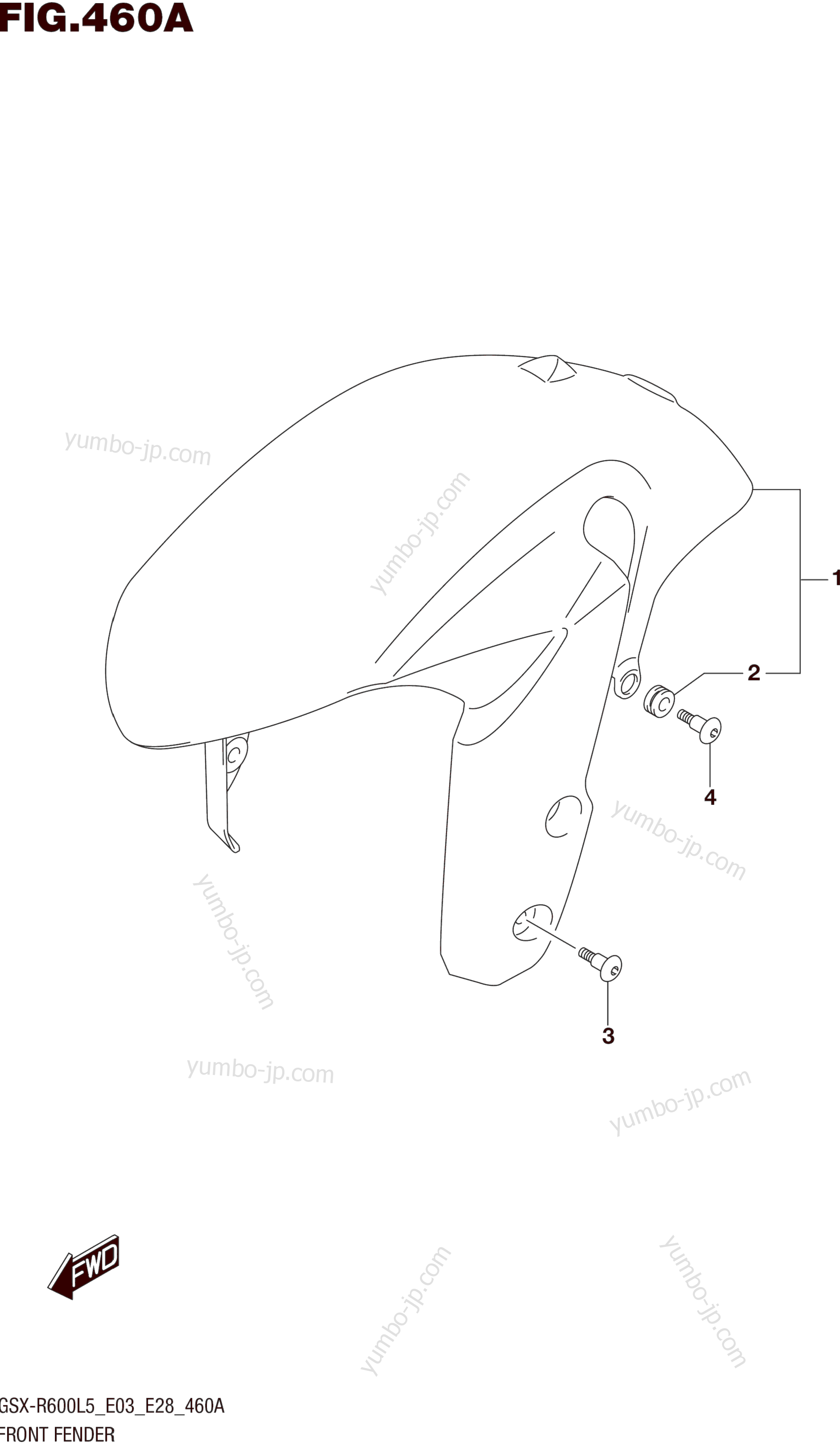 FRONT FENDER (GSX-R600L5 E03) для мотоциклов SUZUKI GSX-R600 2015 г.