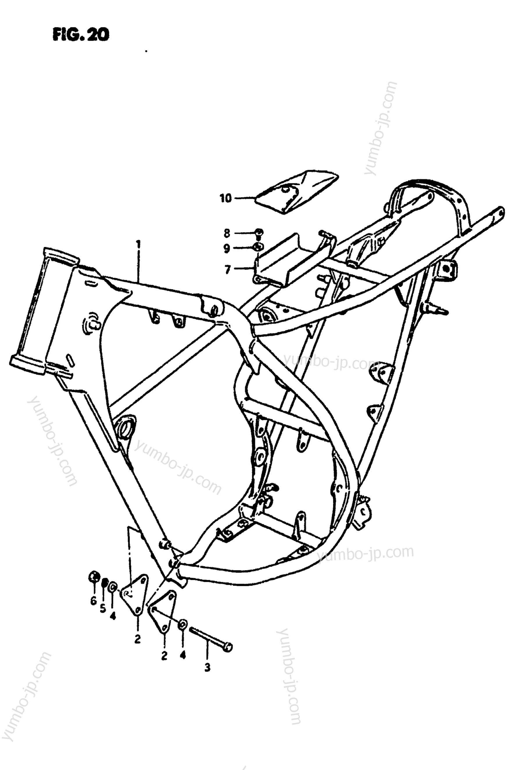 FRAME (DS125N) for motorcycles SUZUKI DS125 1979 year