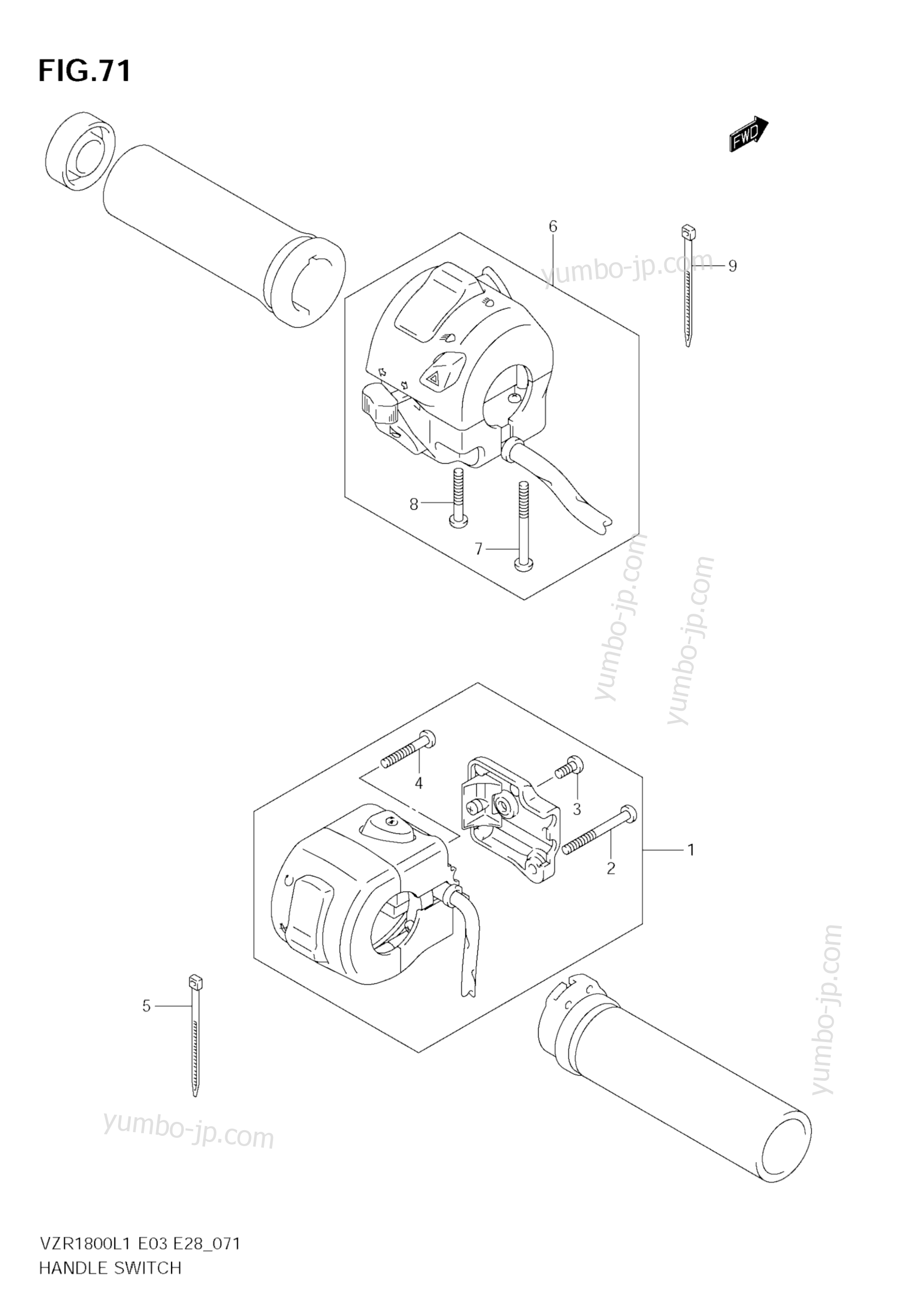 HANDLE SWITCH (VZR1800Z L1 E33) для мотоциклов SUZUKI Boulevard M109R (VZR1800) 2011 г.