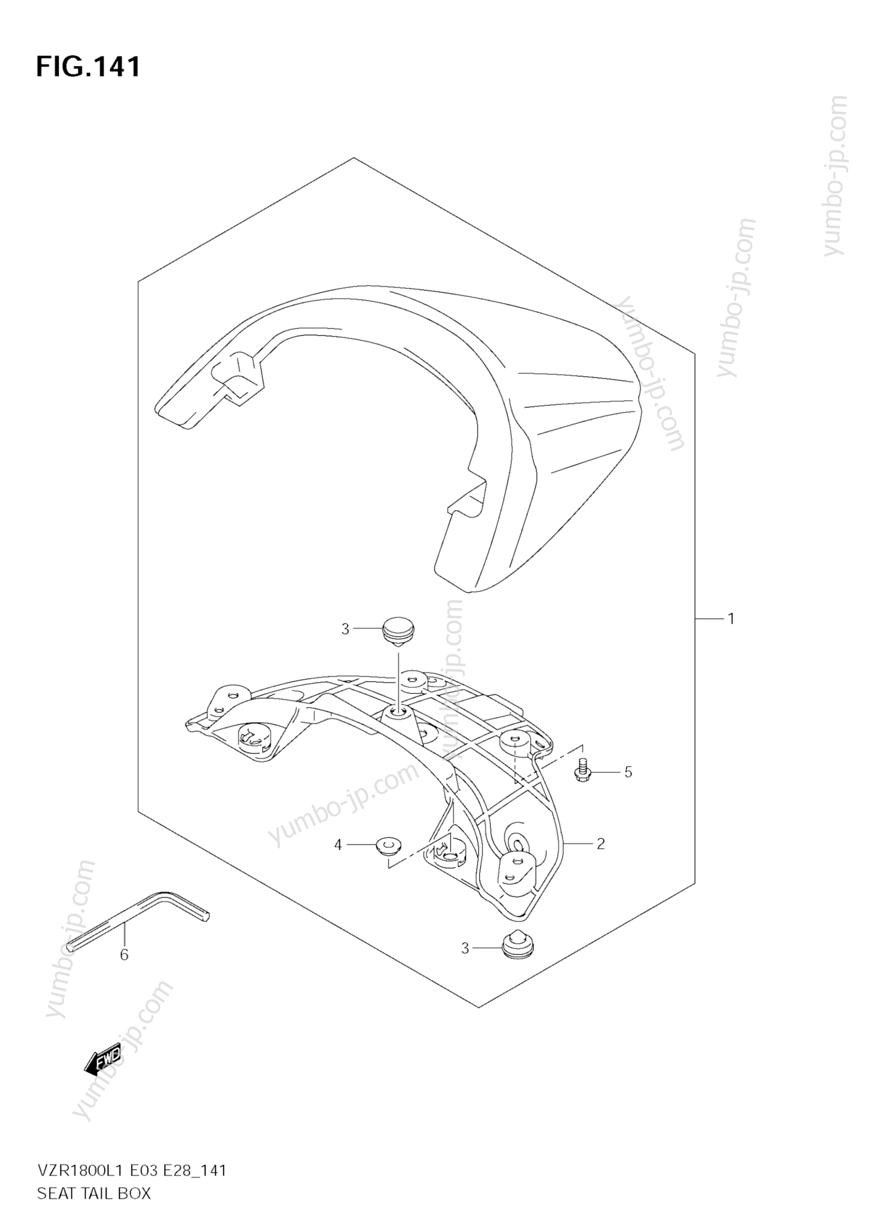 SEAT TAIL BOX (VZR1800 L1 E33) для мотоциклов SUZUKI Boulevard M109R (VZR1800) 2011 г.