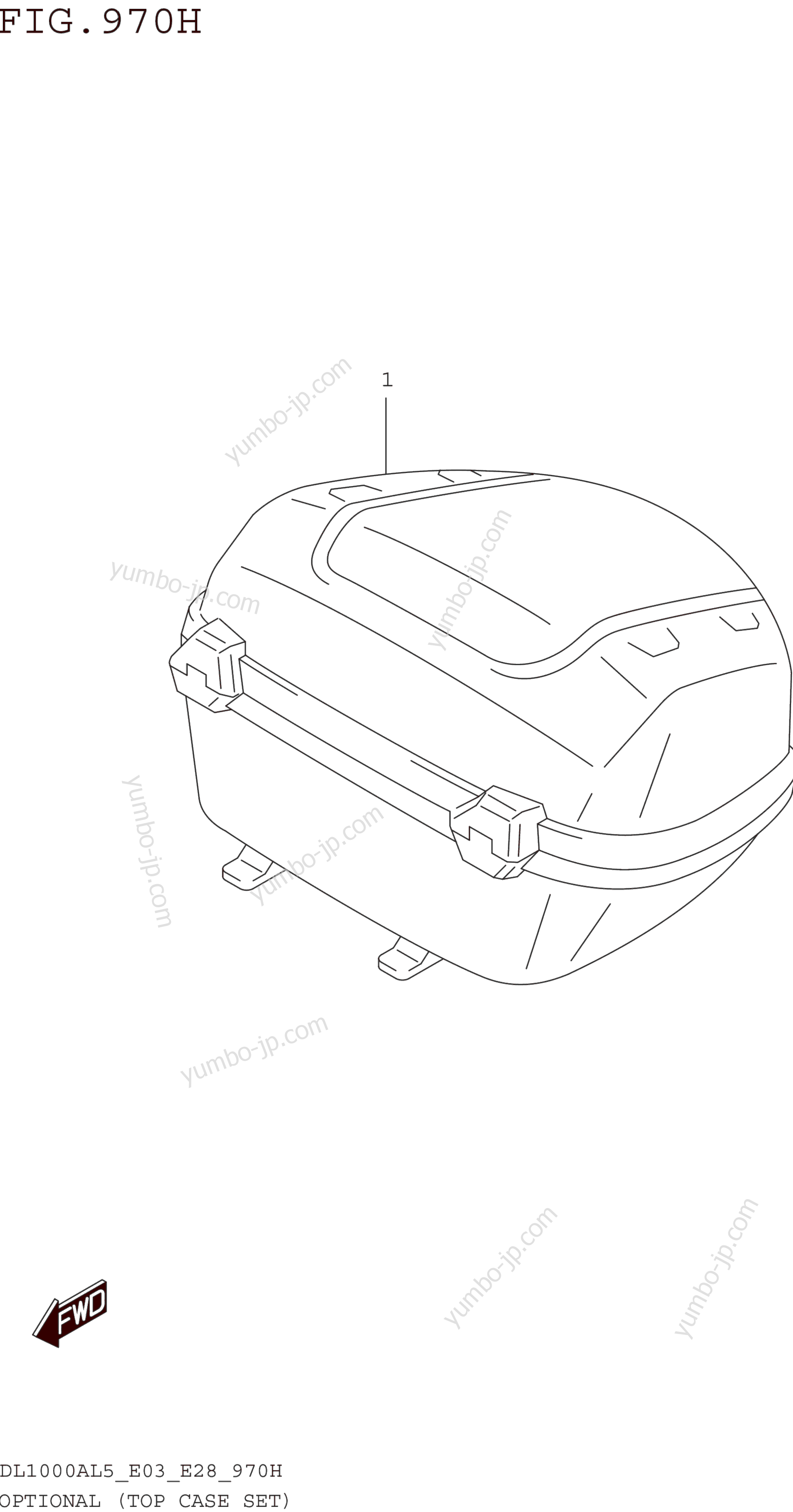 OPTIONAL (TOP CASE SET) для мотоциклов SUZUKI DL1000A 2015 г.