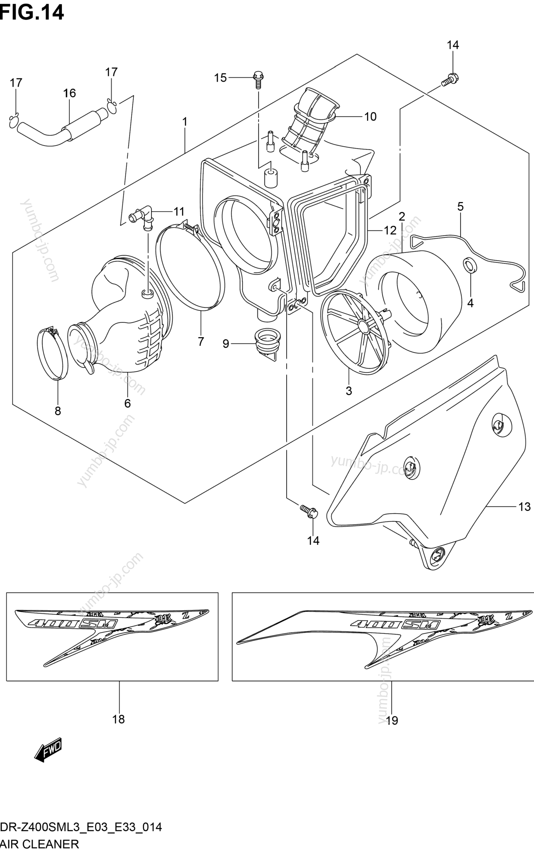 AIR CLEANER для мотоциклов SUZUKI DR-Z400SM 2013 г.